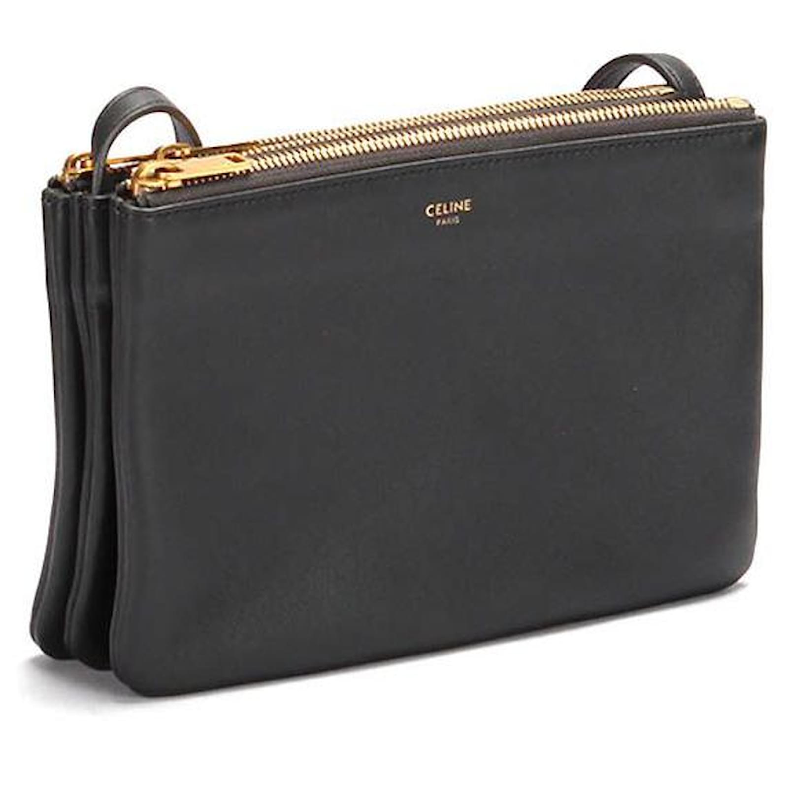 Trio leather handbag Celine Black in Leather - 32436864
