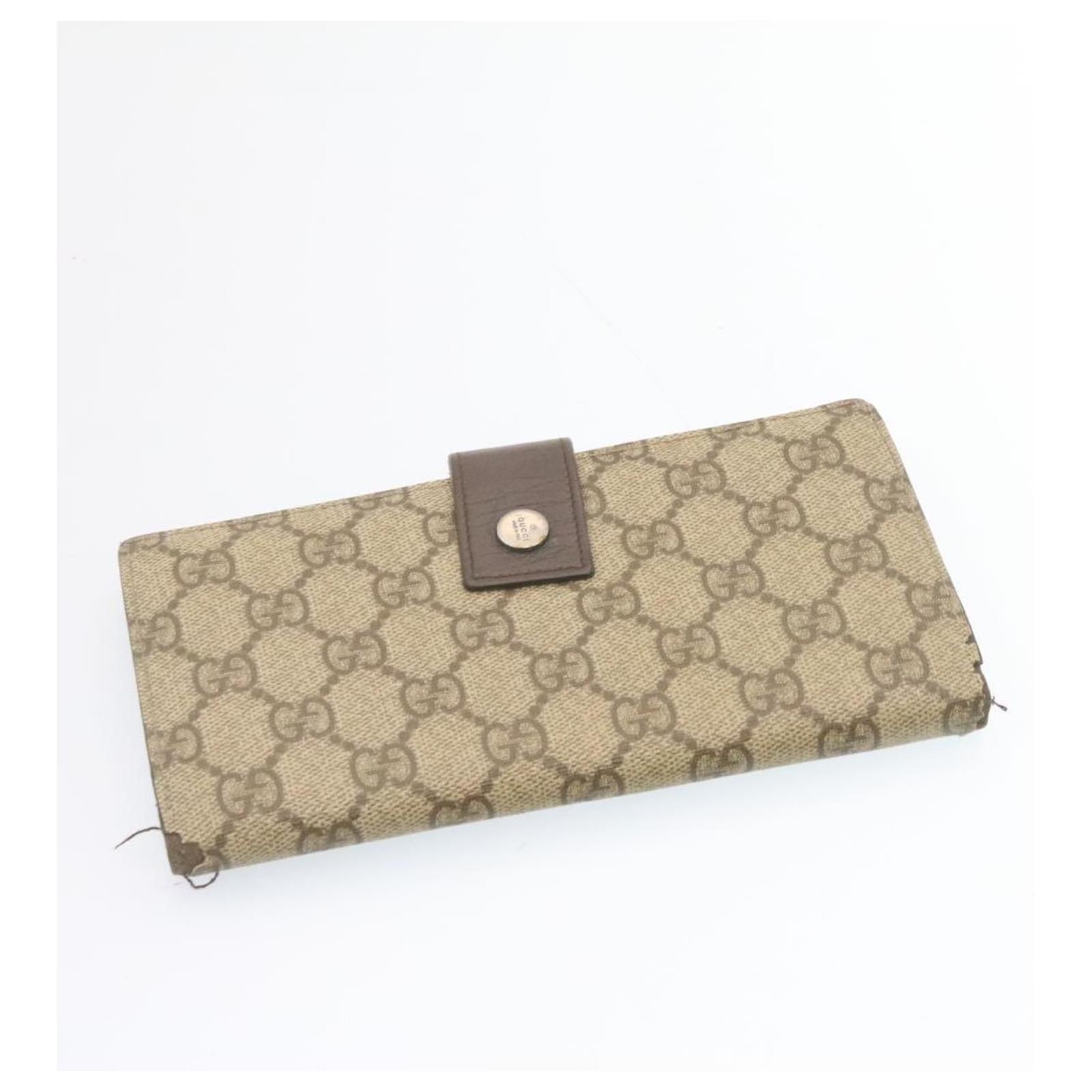 GUCCI GG Canvas Long Wallet 4Set Black Beige Auth 24322 Cloth ref.369190 -  Joli Closet