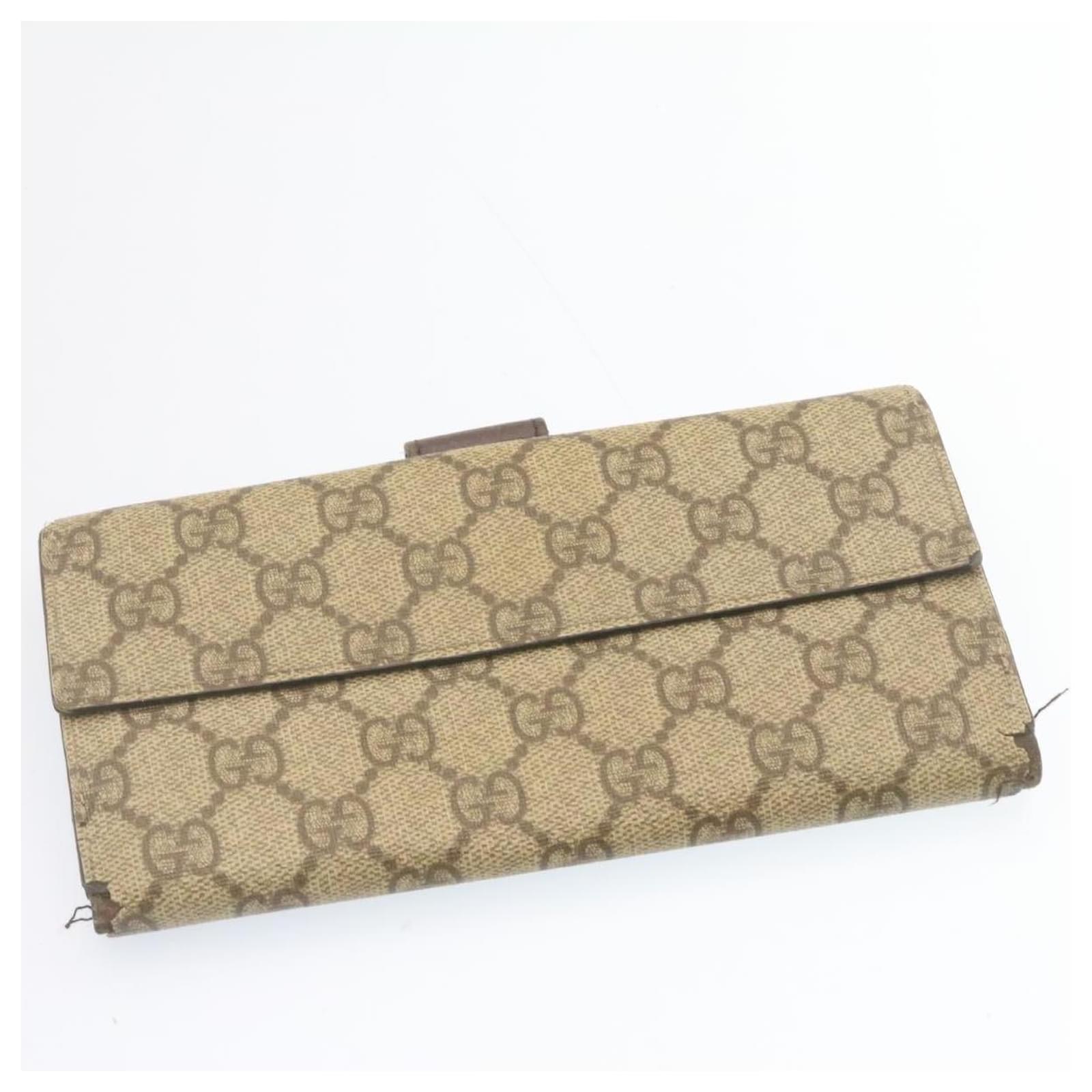 GUCCI GG Canvas Long Wallet 4Set Black Beige Auth 24322 Cloth ref.369190 -  Joli Closet