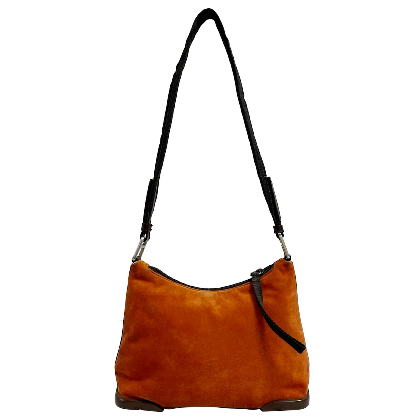 Prada Orange Scamosciato Shoulder Bag