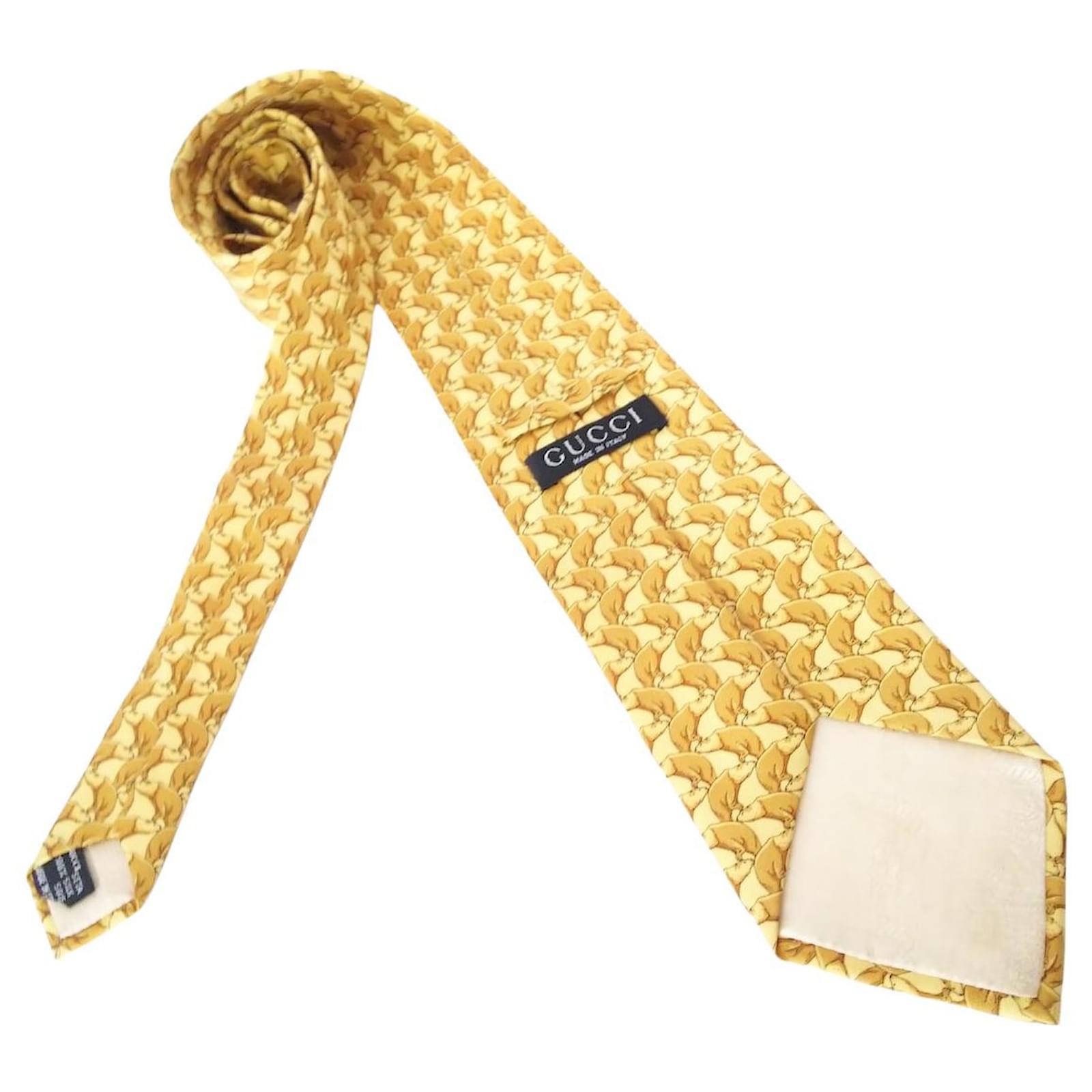 yellow gucci tie