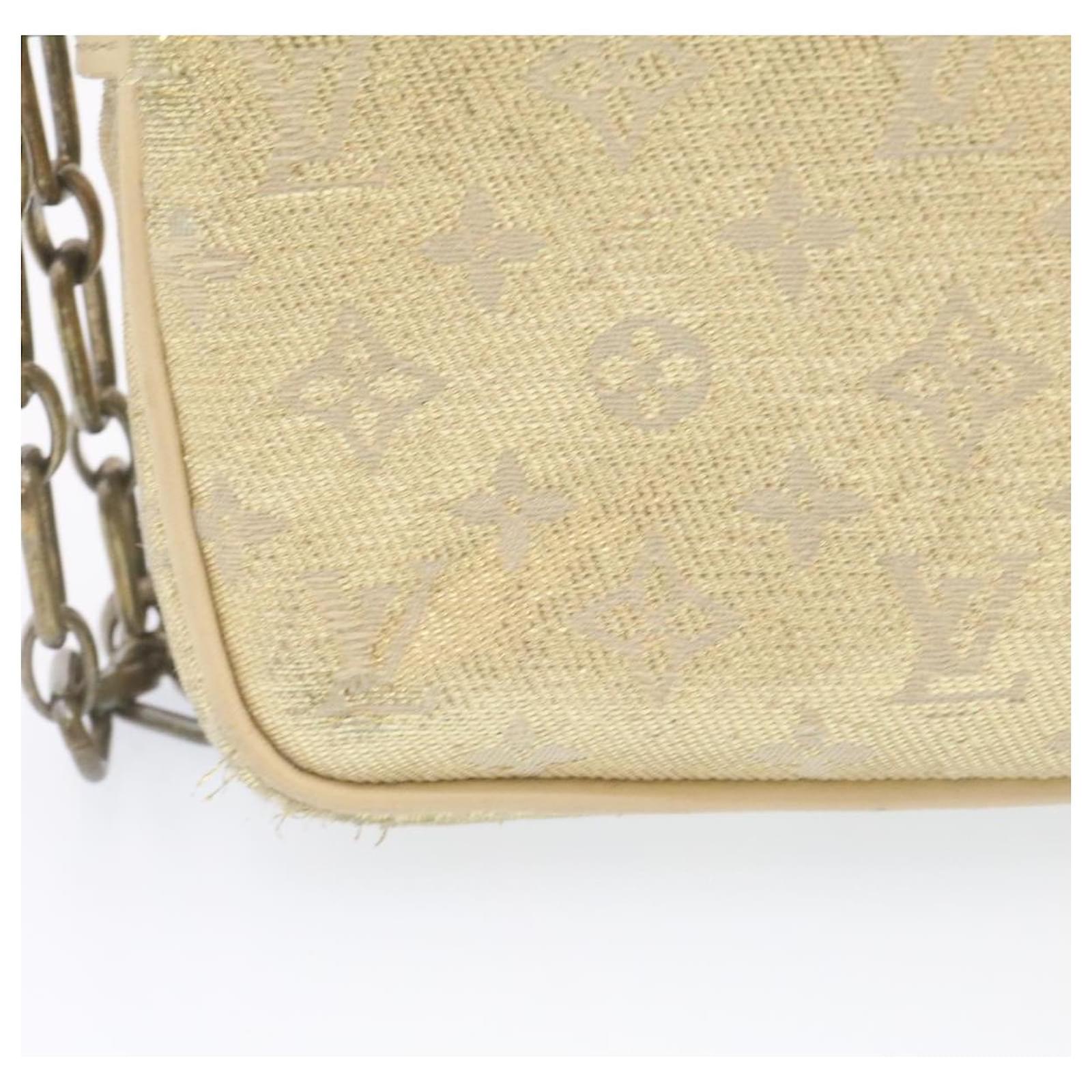 LOUIS VUITTON Monogram Shine McKenna Shoulder Bag Chain Gold M92363 auth  24373 Blue Cloth ref.370571 - Joli Closet