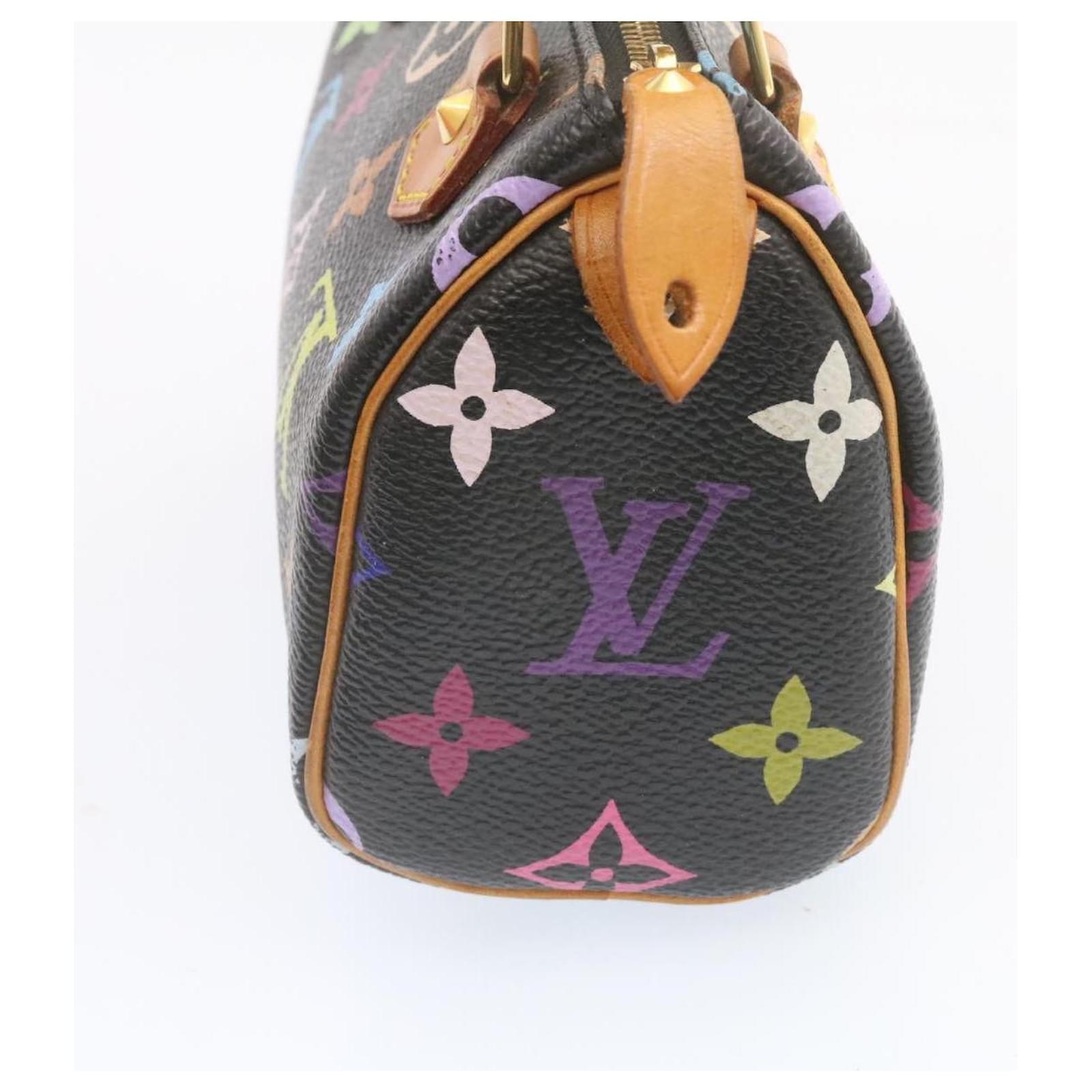 LOUIS VUITTON Monogram Multicolor Mini Speedy Hand Bag Black M92644 Auth  bs4419 ref.856767 - Joli Closet