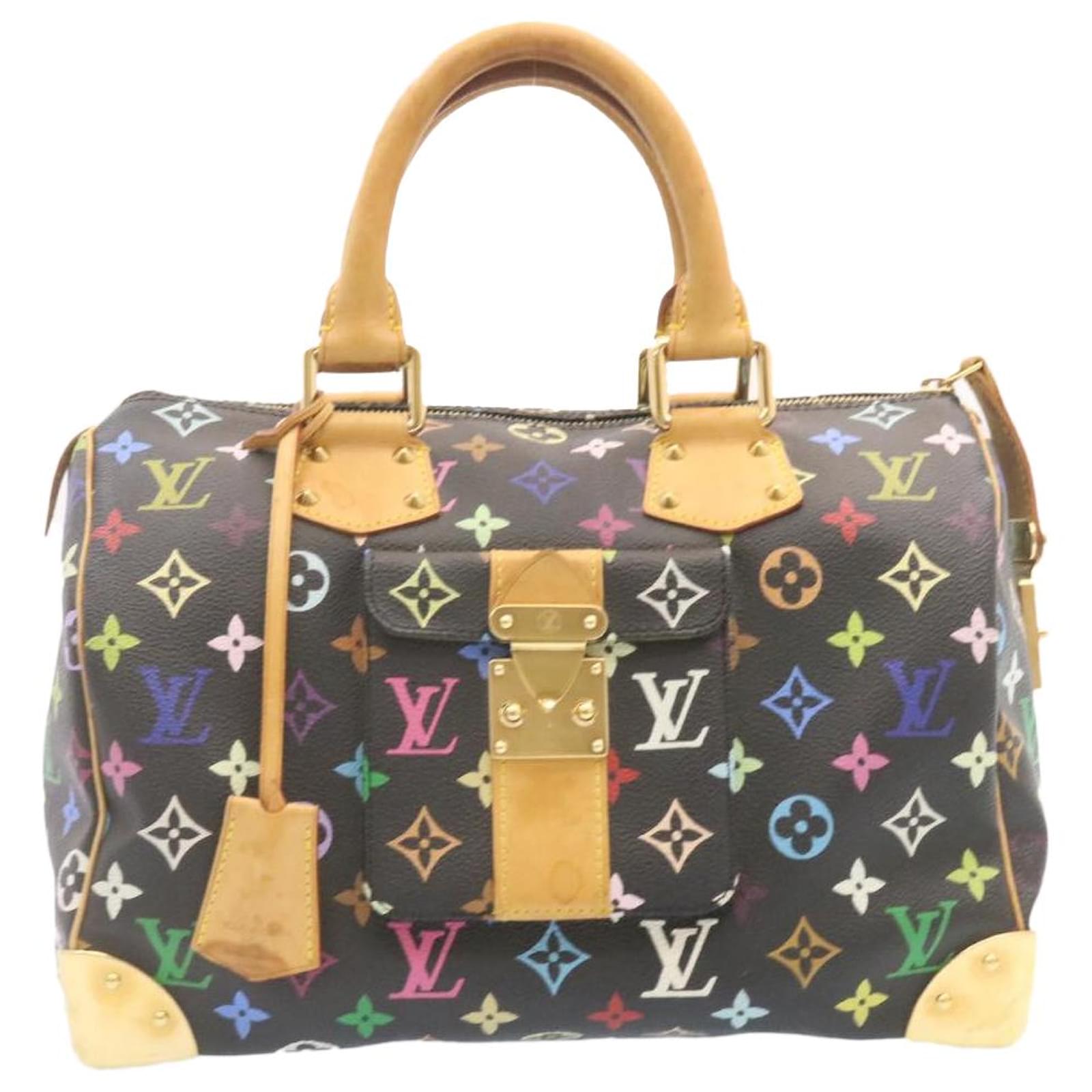 LOUIS VUITTON Speedy 30 Monogram Multicolor Black Hand Bag M92642