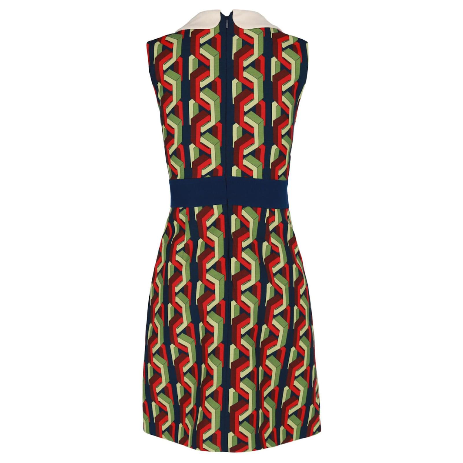 Gucci Web Chain Cady Print Dress Multiple colors ref.370876