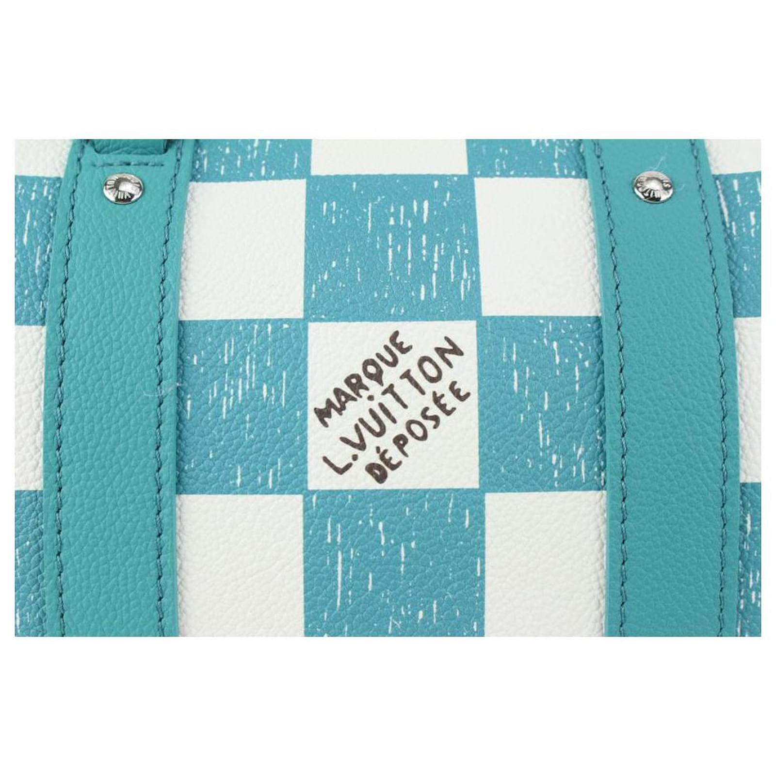 Autre Marque Louis Vuitton Turquoise Damier City Keepall Bandouliere  Leather ref.370943 - Joli Closet