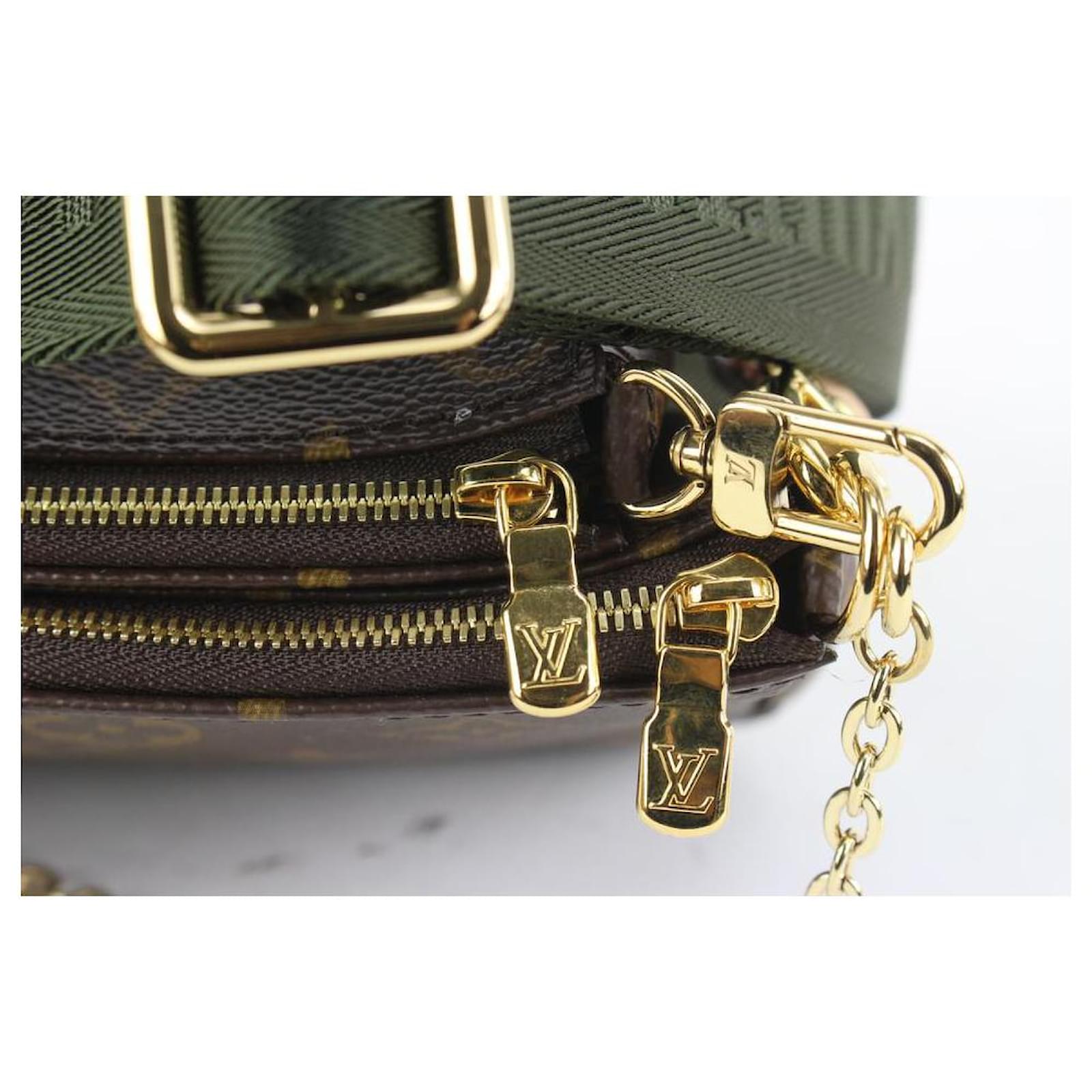 Autre Marque Louis Vuitton Khaki Green Multi Pochette Trio Crossbody  Leather ref.371252 - Joli Closet
