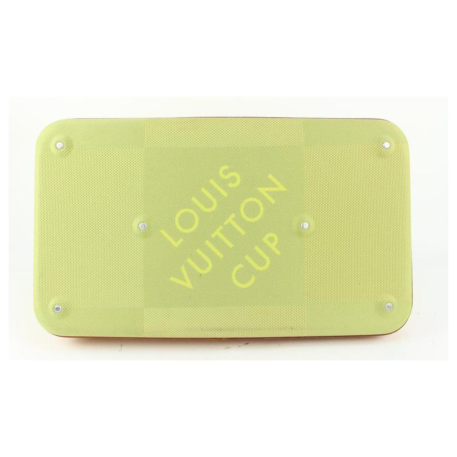 Louis Vuitton Lime Green Damier Geant Southern Cross Sac Sport Tote Bag  913lv10