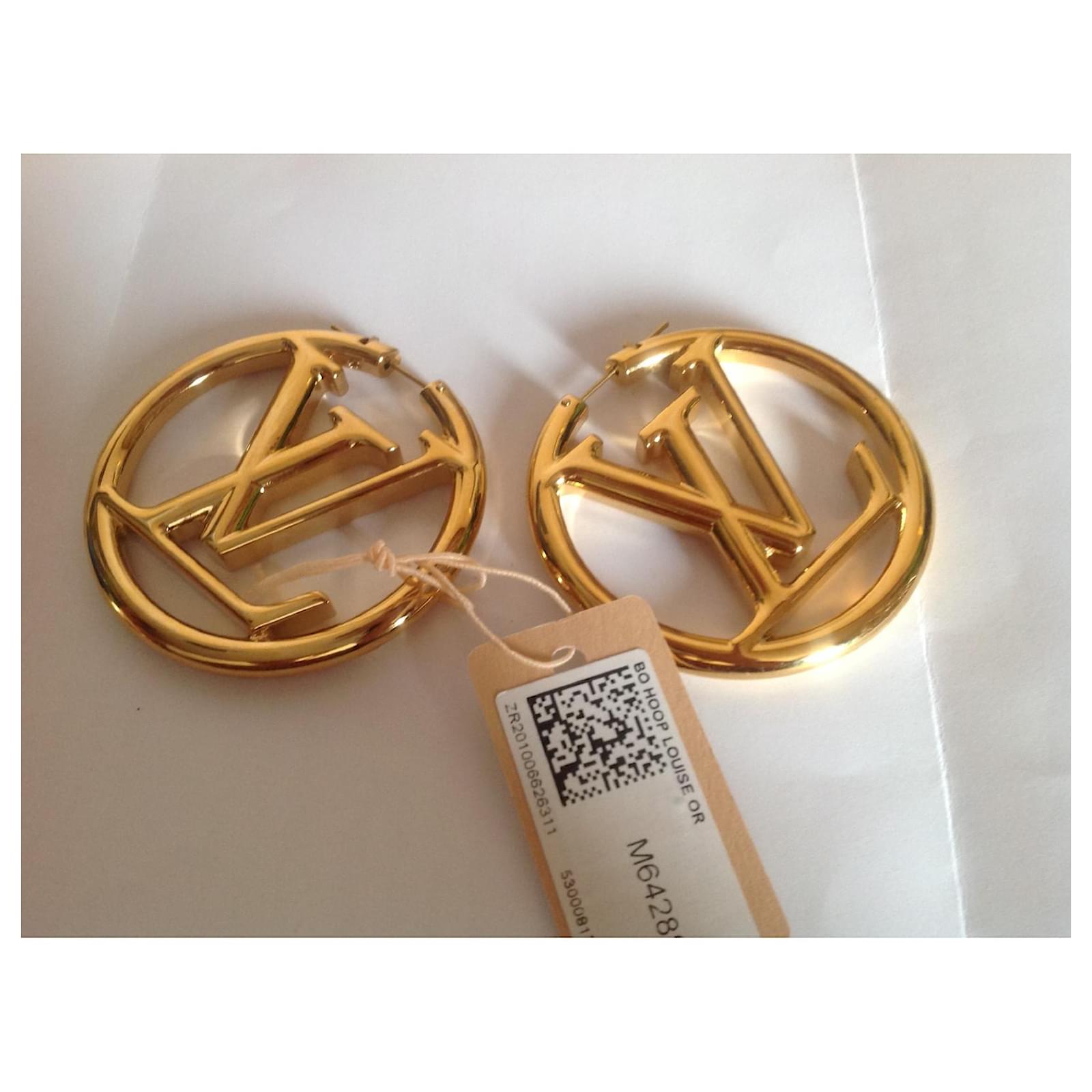 Monogram earrings Louis Vuitton Gold in Metal - 37021392