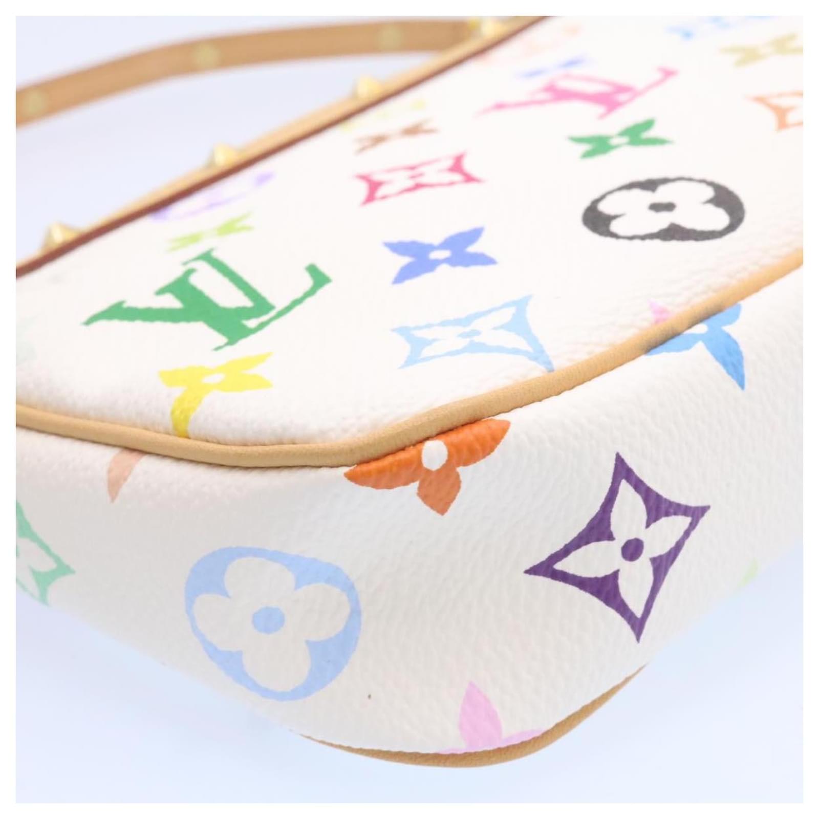 Louis vuitton white multicolor pochette hot sale