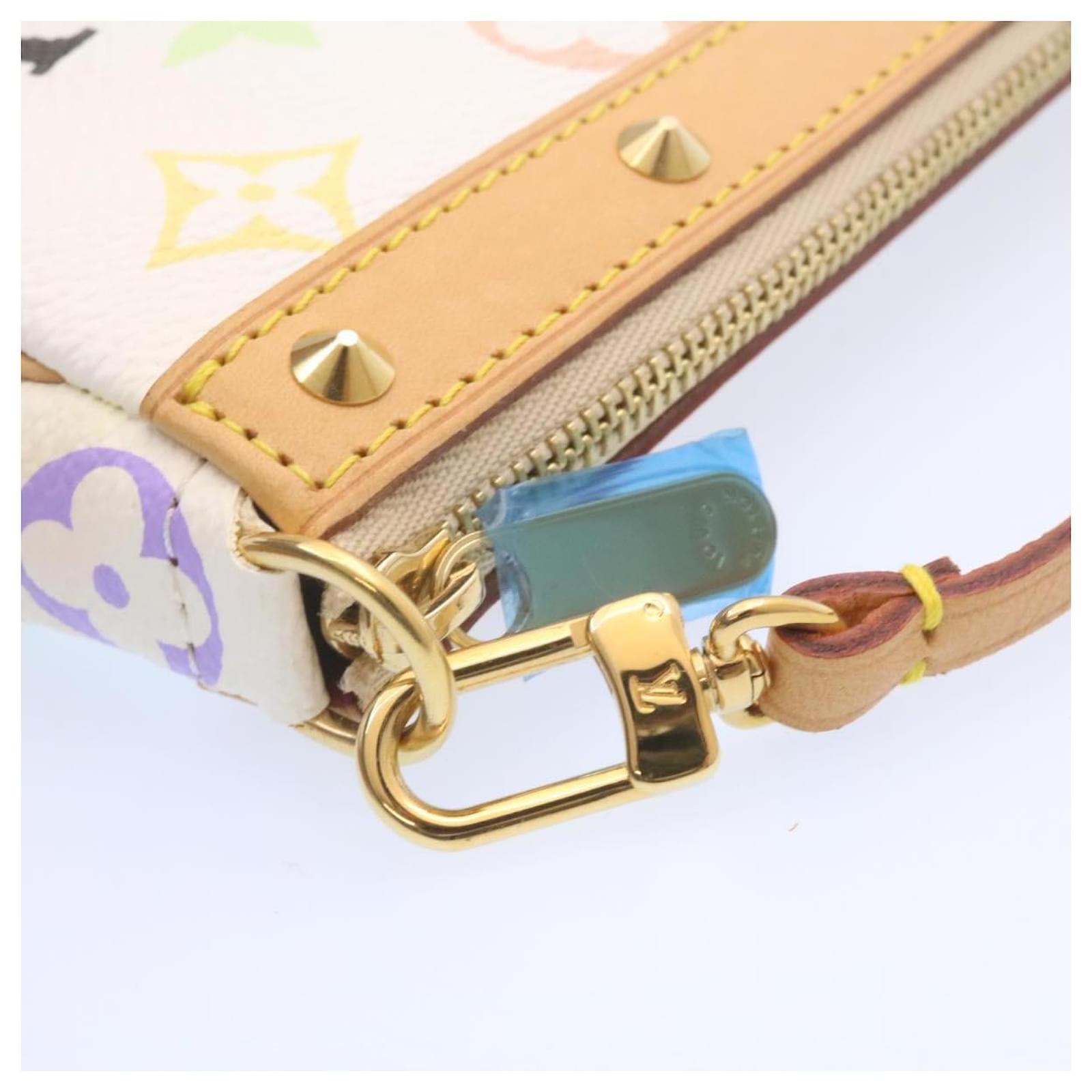 LOUIS VUITTON Monogram Multicolor Pochette Accessoires Pouch White M92649  24734 Cloth ref.371991 - Joli Closet