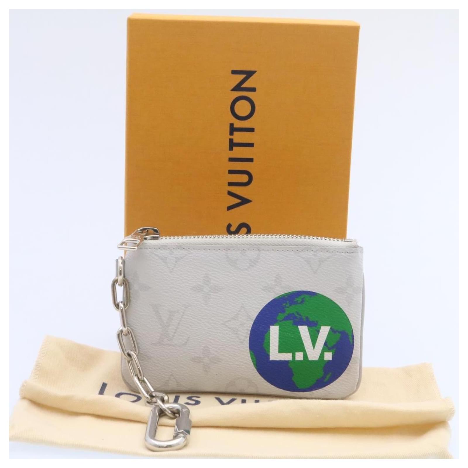 LOUIS VUITTON Monogram White Zipped Pouch PM Coin Purse M67809 LV