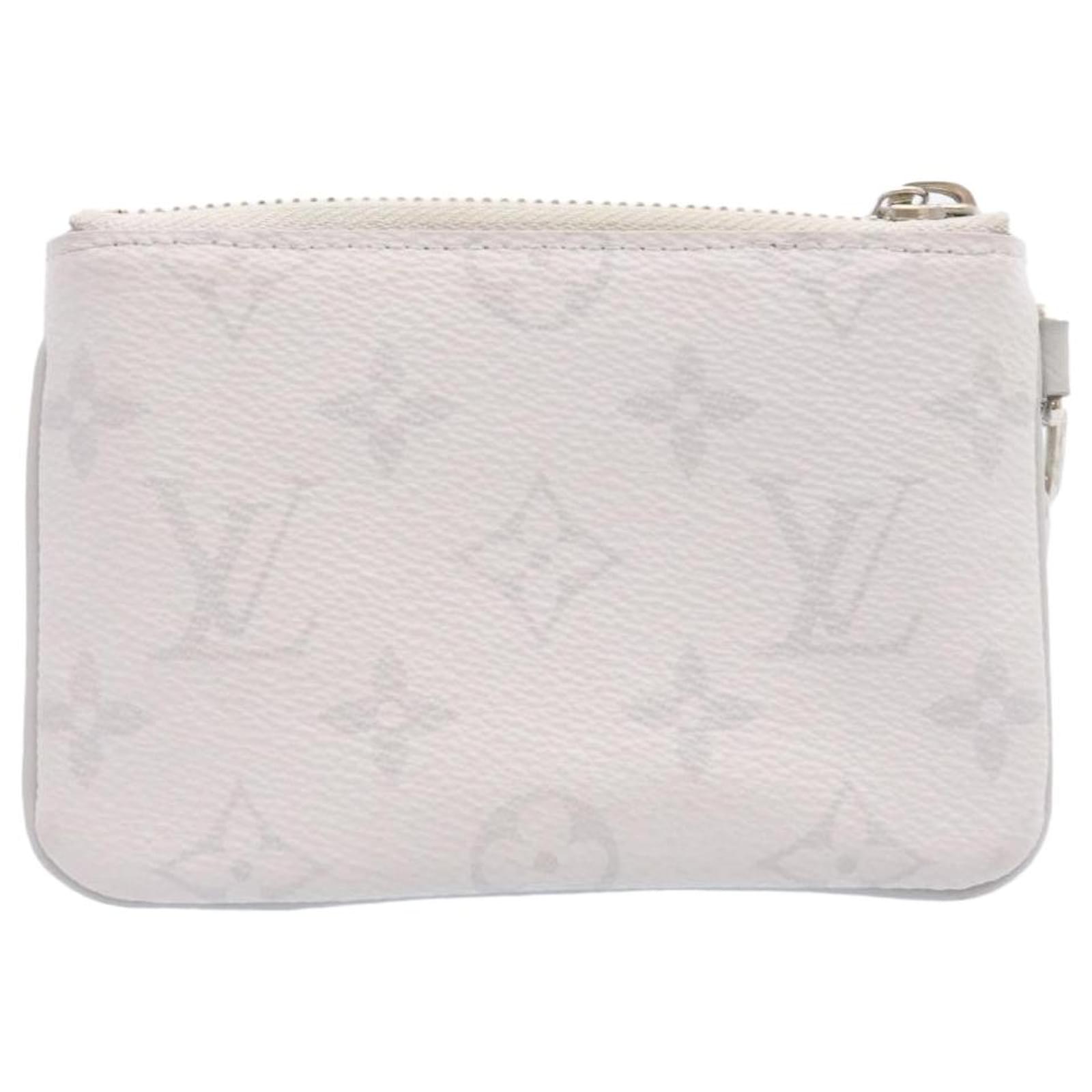 Louis Vuitton Monogram Zipped Pouch PM M67809 White Logo Brand