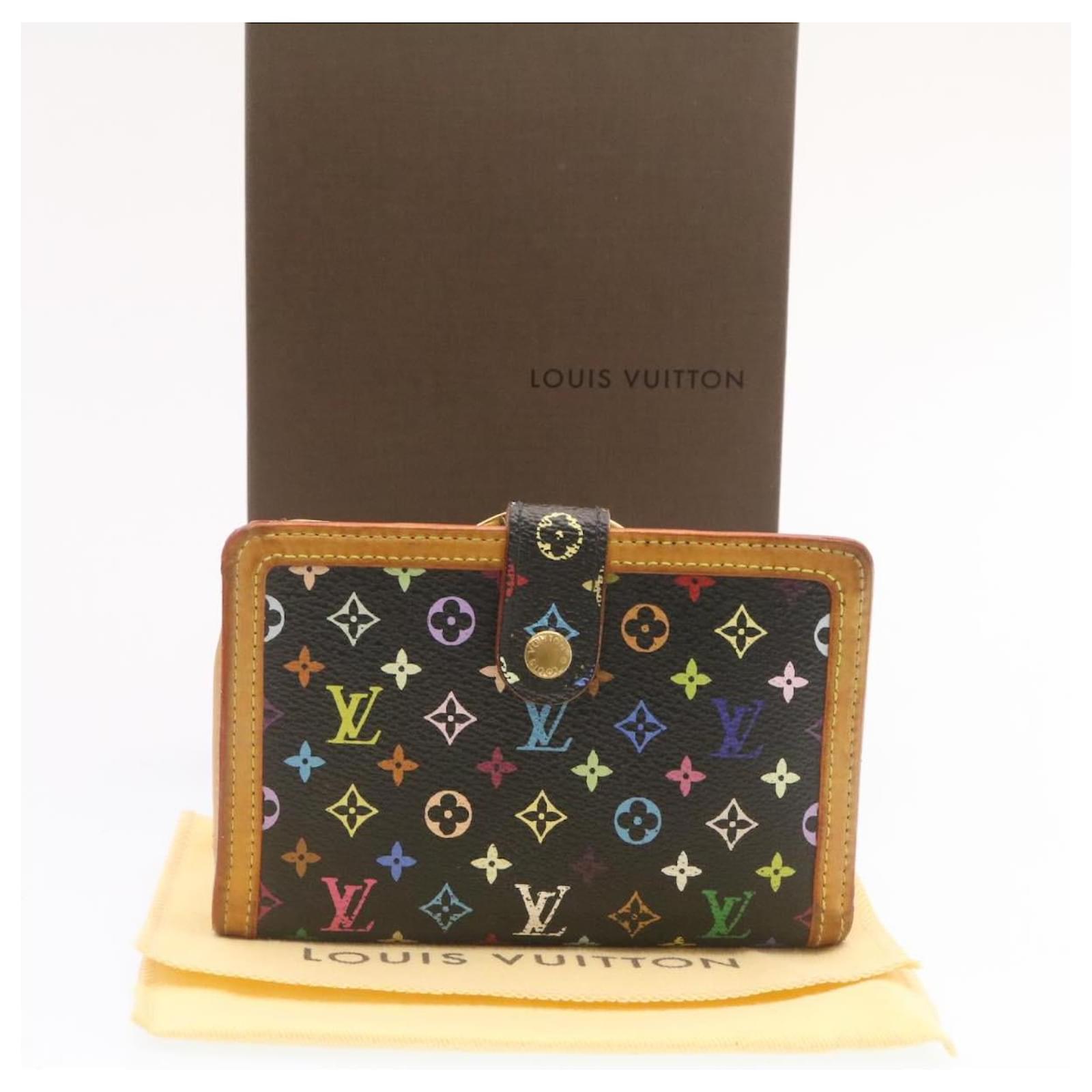 LOUIS VUITTON Multicolor Portefeuille Viennois Wallet Black M92988 LV Auth  24885 Cloth ref.372116 - Joli Closet