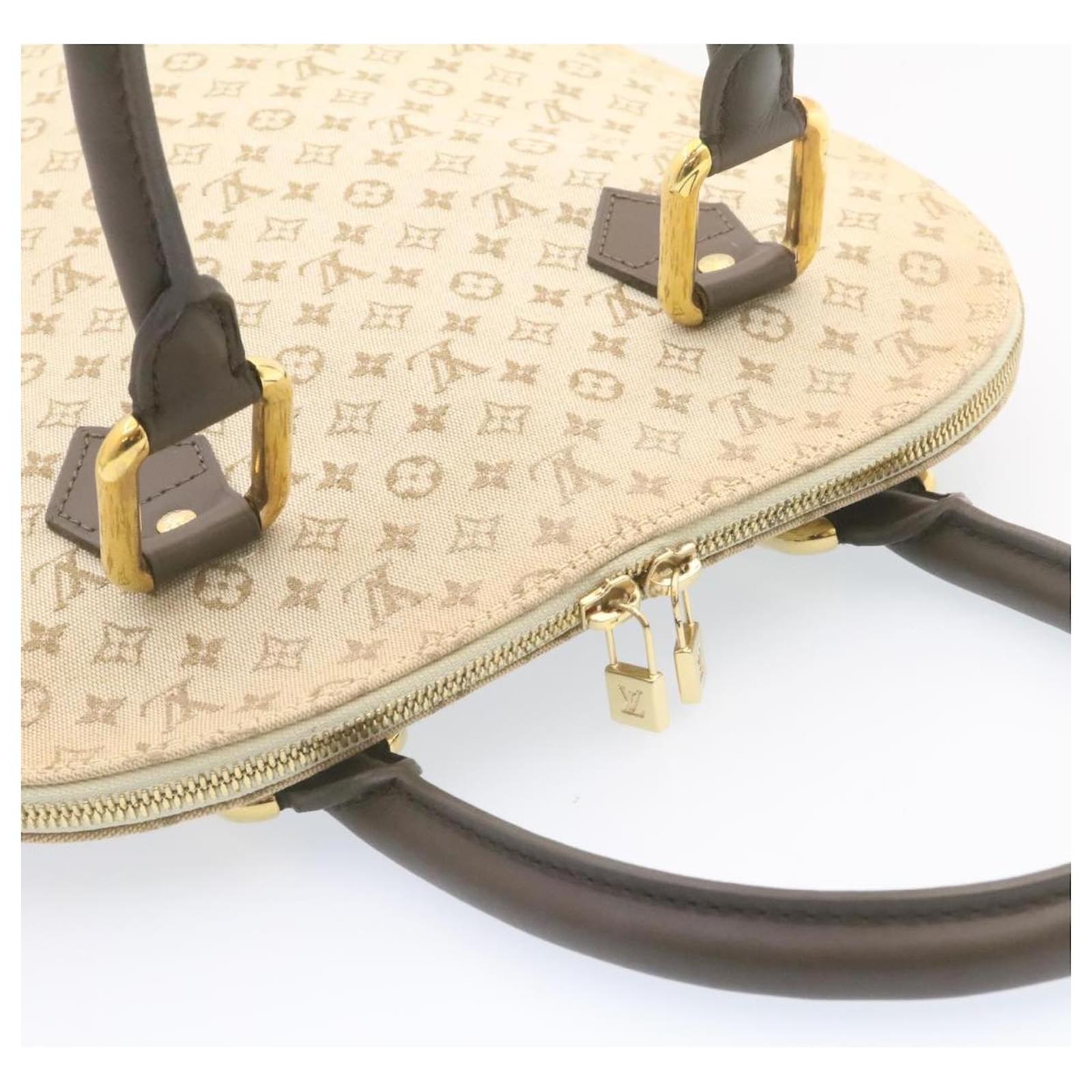 LOUIS VUITTON Monogram Mini Alma Haut Hand Bag Khaki M92203 LV Auth 37107  ref.823119 - Joli Closet