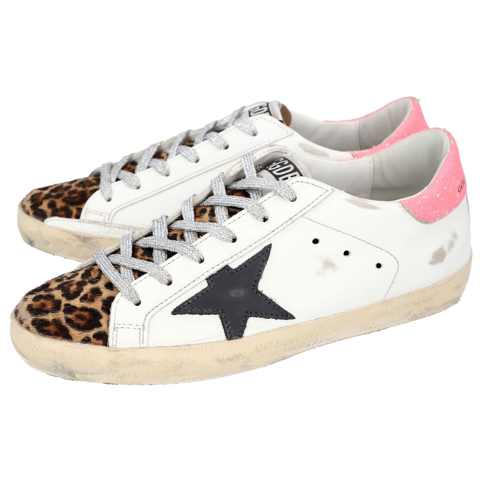 Golden Goose Superstar sneaker in white with beige Multiple colors ...