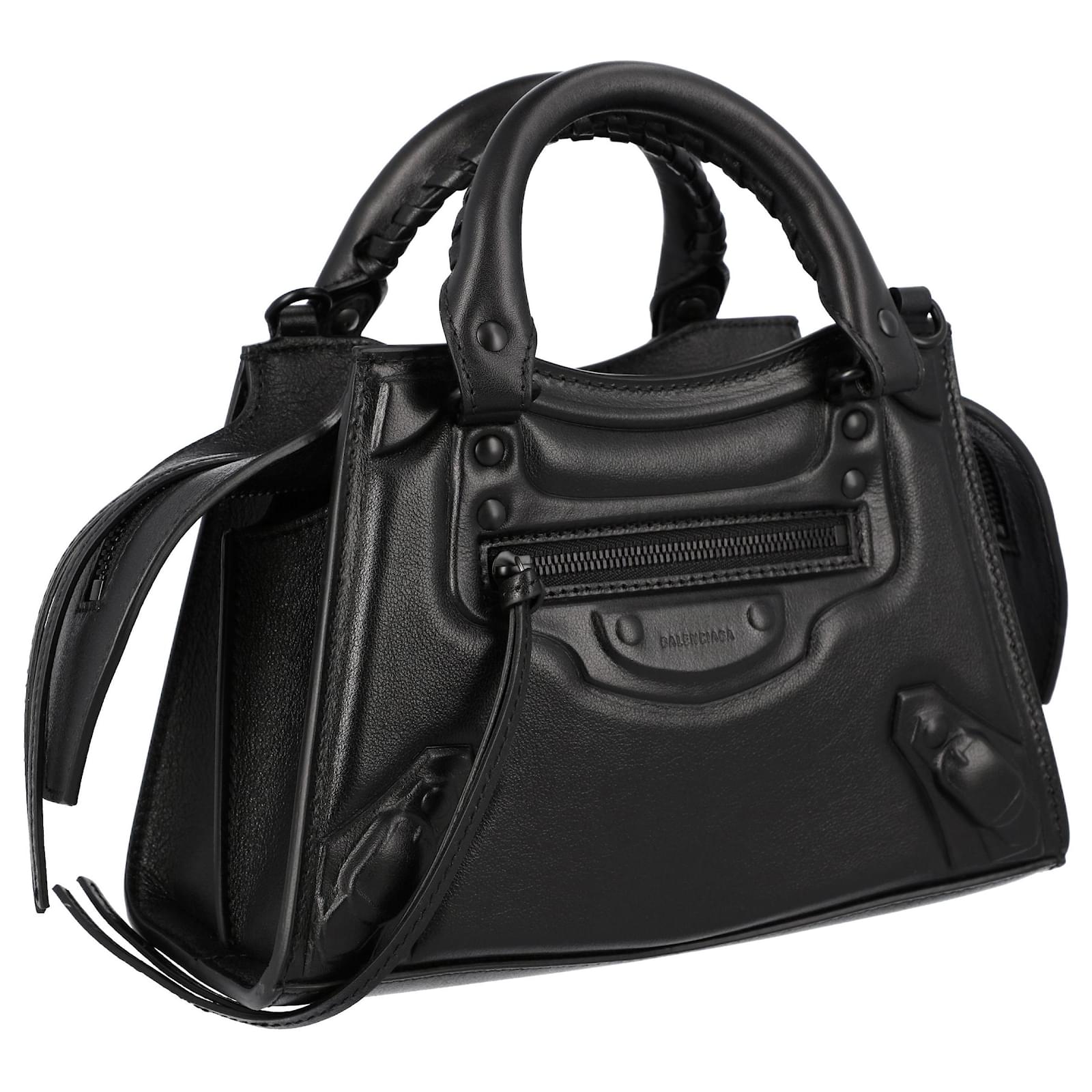Balenciaga Neo Classic Mini Top Handle Bag in black Cake calf leather ...