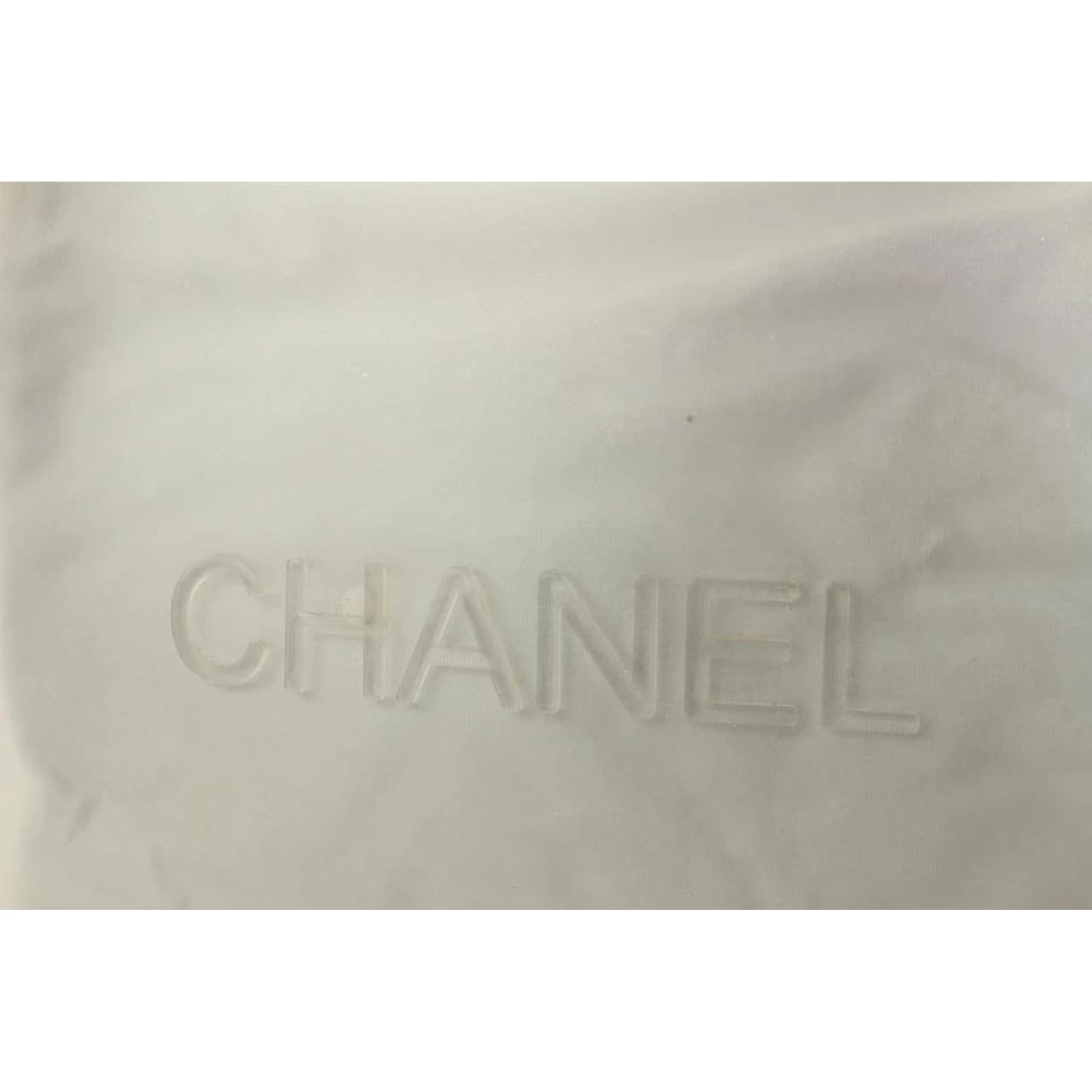 Chanel Grey Translucent Rubber Logo Jelly Tote Bag 927ca44 For