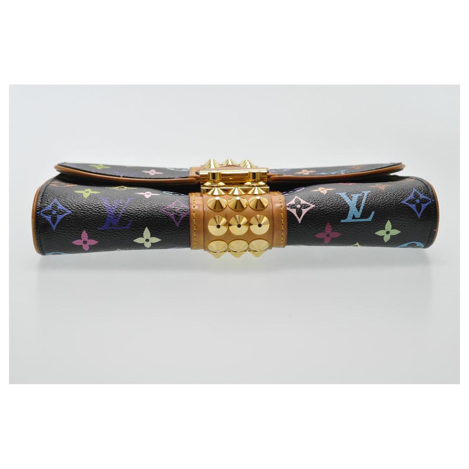 LOUIS VUITTON Monogram Multicolor Pochette Courtney Clutch Bag Black M45640  KH413 Cloth ref.375450 - Joli Closet