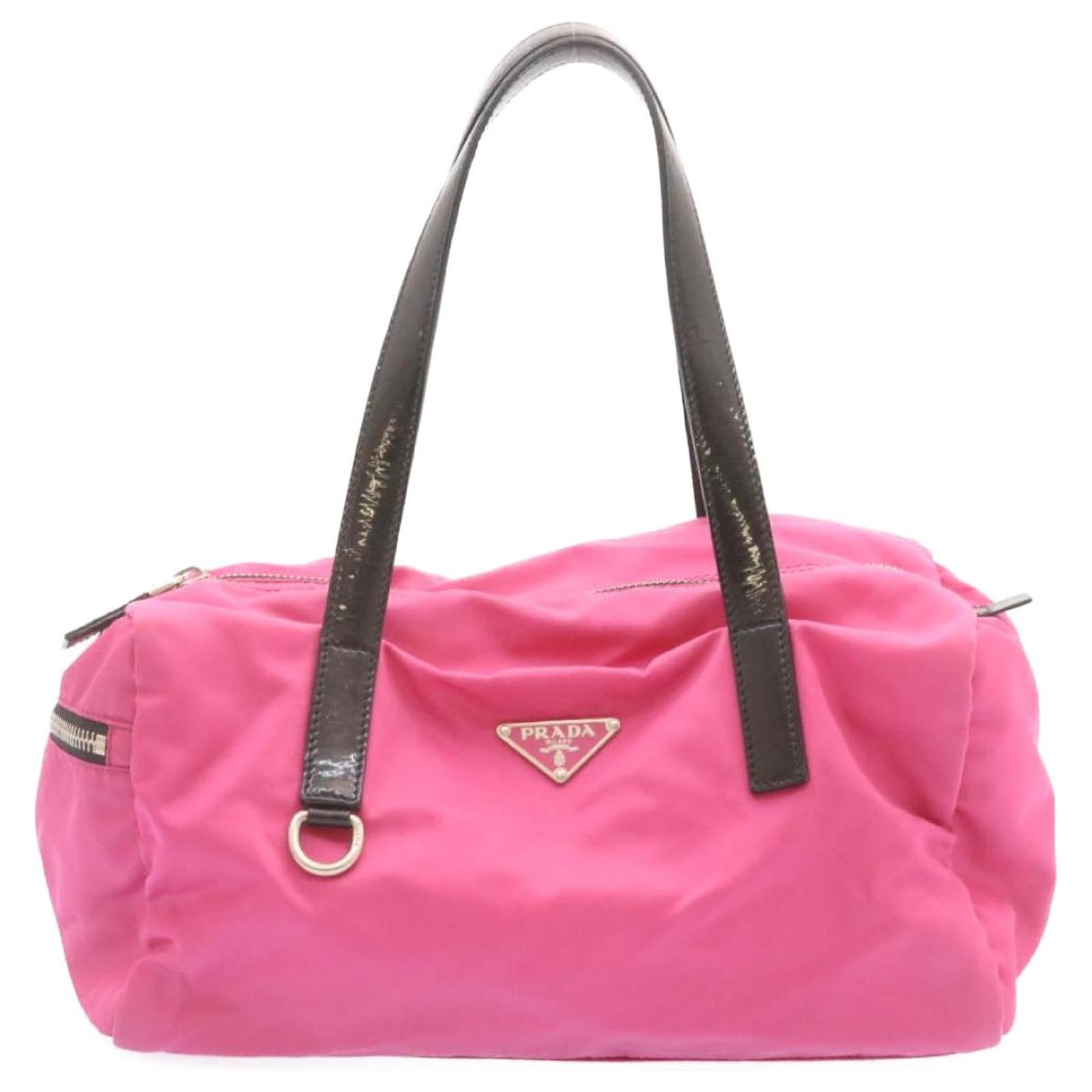PRADA Tote Bag Nylon Pink Auth jk177 Cloth  - Joli Closet