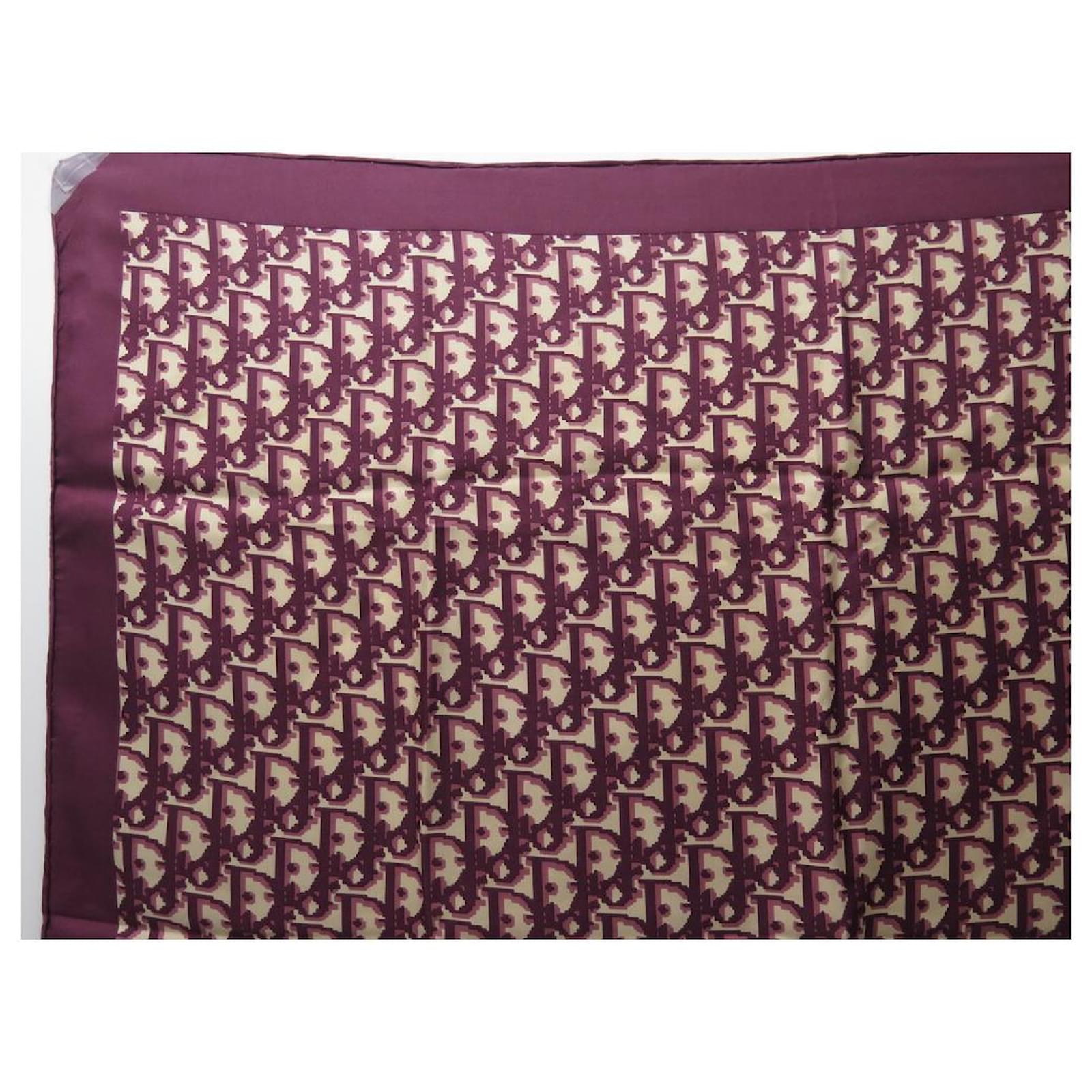 foulard christian dior monogram oblique bordeaux