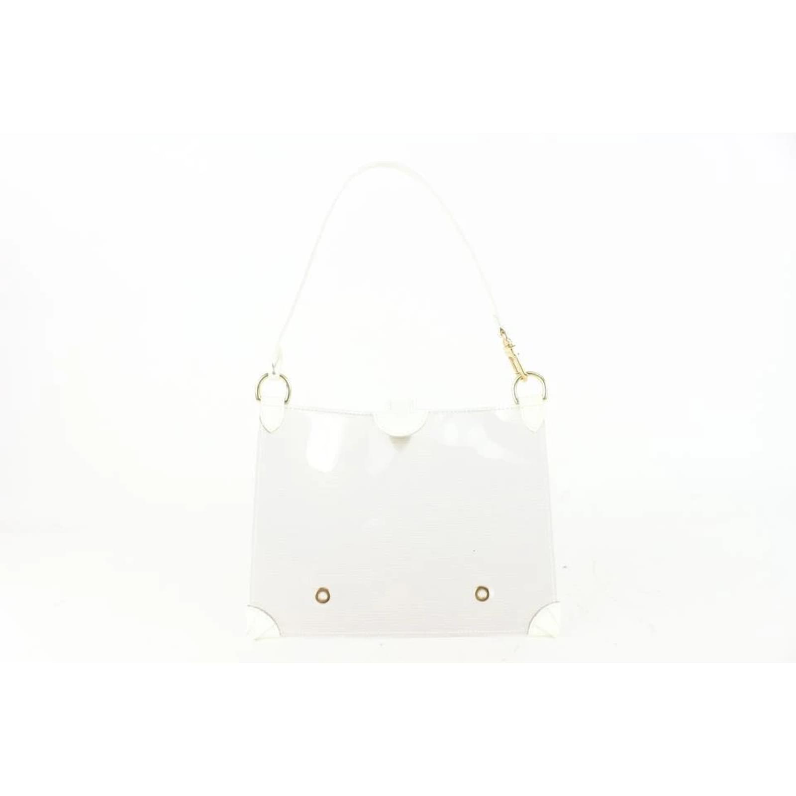 Louis Vuitton White Epi Plage Clear Pochette Accessoires Wristlet