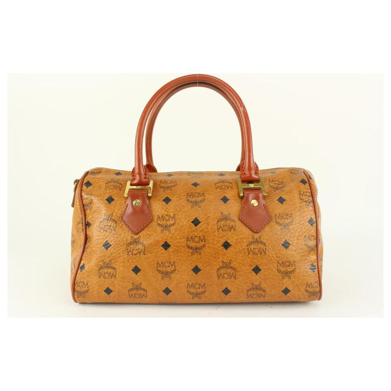 mcm visetos boston bag