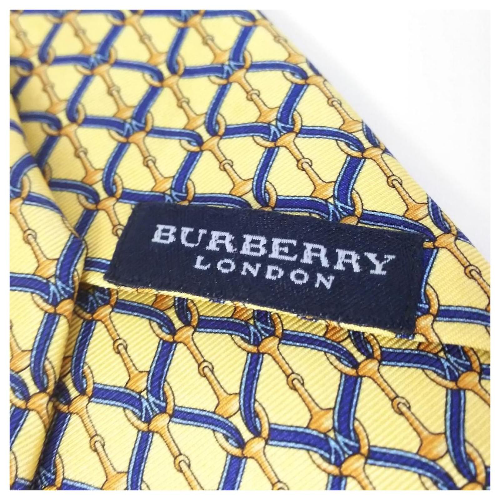 yellow burberry tie