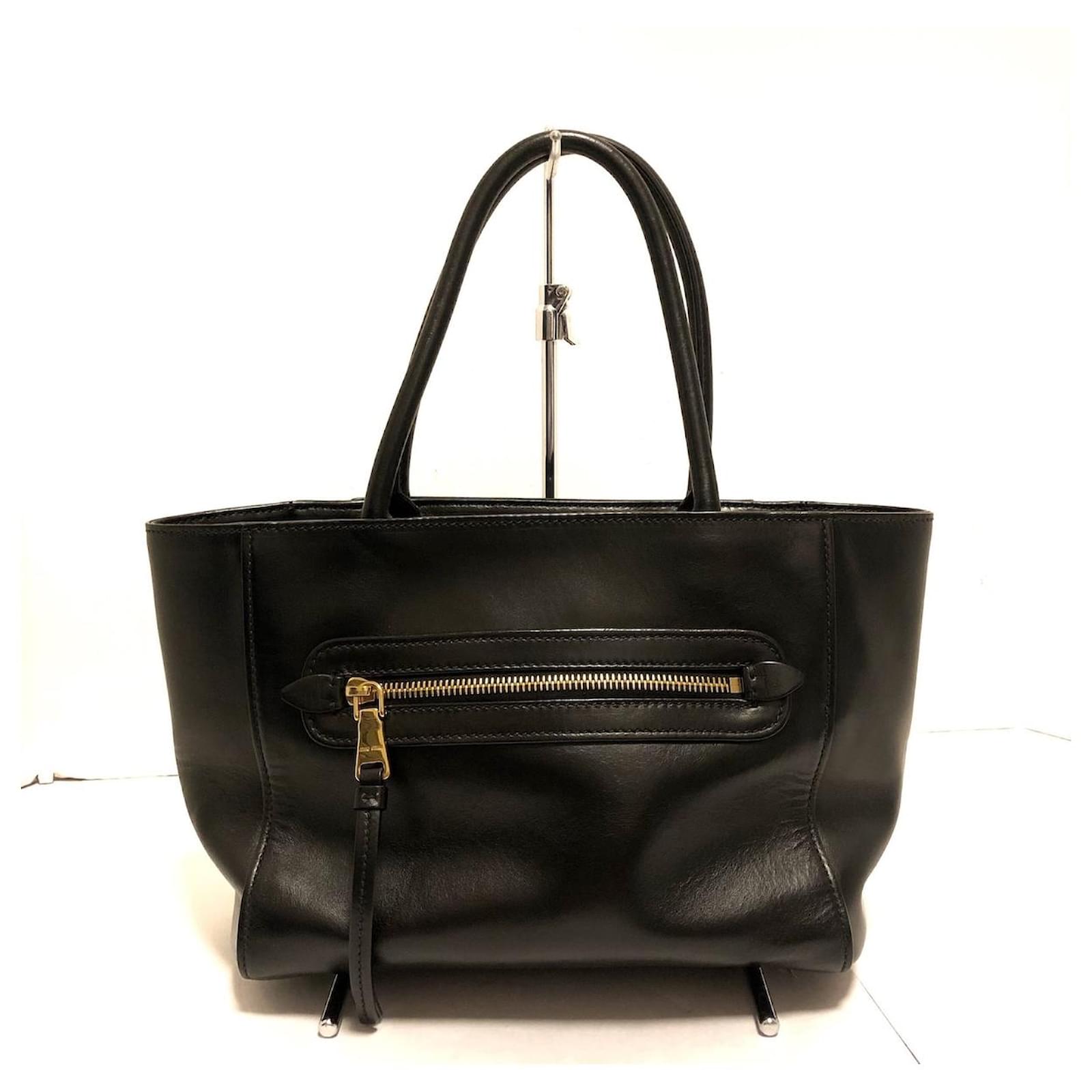 Miu Miu Tote bag Black Leather ref.376930 - Joli Closet