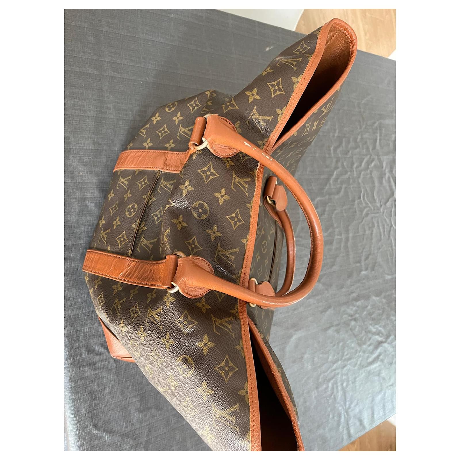 Louis Vuitton Zipped tote bag XL Monogram Sac Weekend GM Dark brown Leather  ref.377216 - Joli Closet