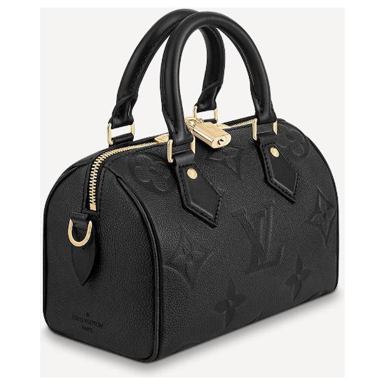 Louis Vuitton LV speedy 20 New Black Leather ref.378460 - Joli Closet