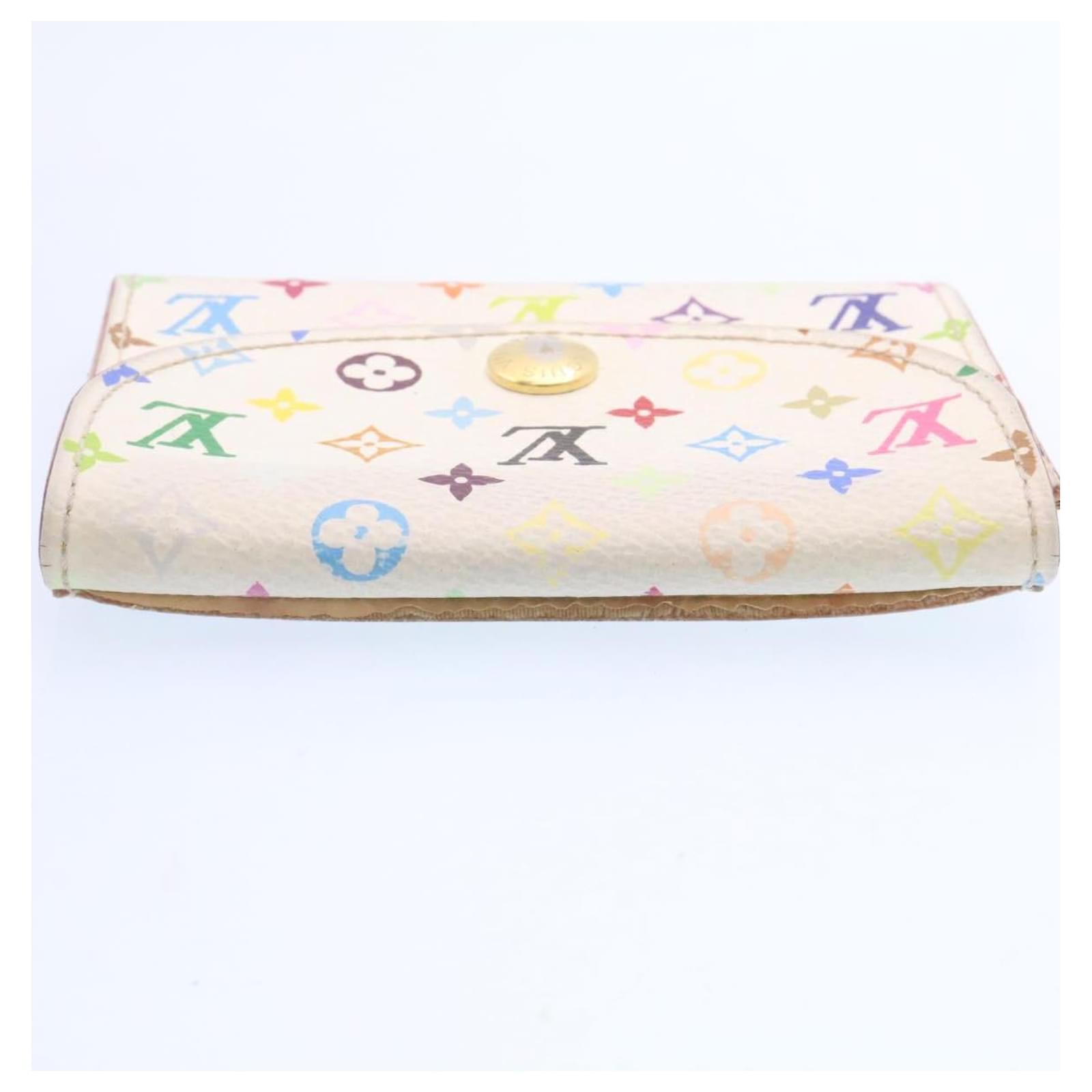 LOUIS VUITTON Multicolor Enveloppe Carte de Visite Card Case White Auth  yk2141 Cloth ref.378624 - Joli Closet