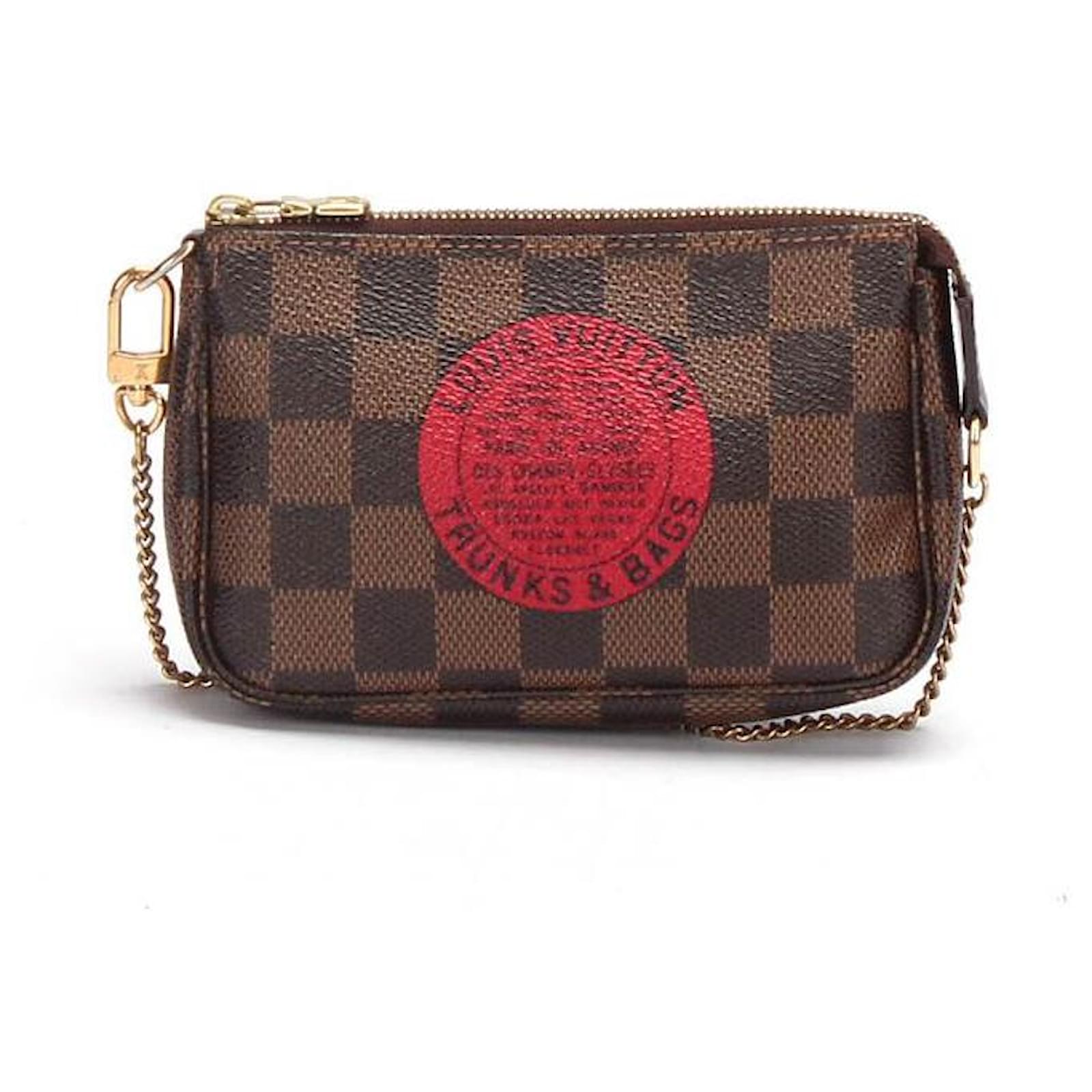 Louis Vuitton Damier Ebene Trunks and Bags Mini Pochette Accessoires in  brown coated/waterproof canvas Cloth ref.378708 - Joli Closet