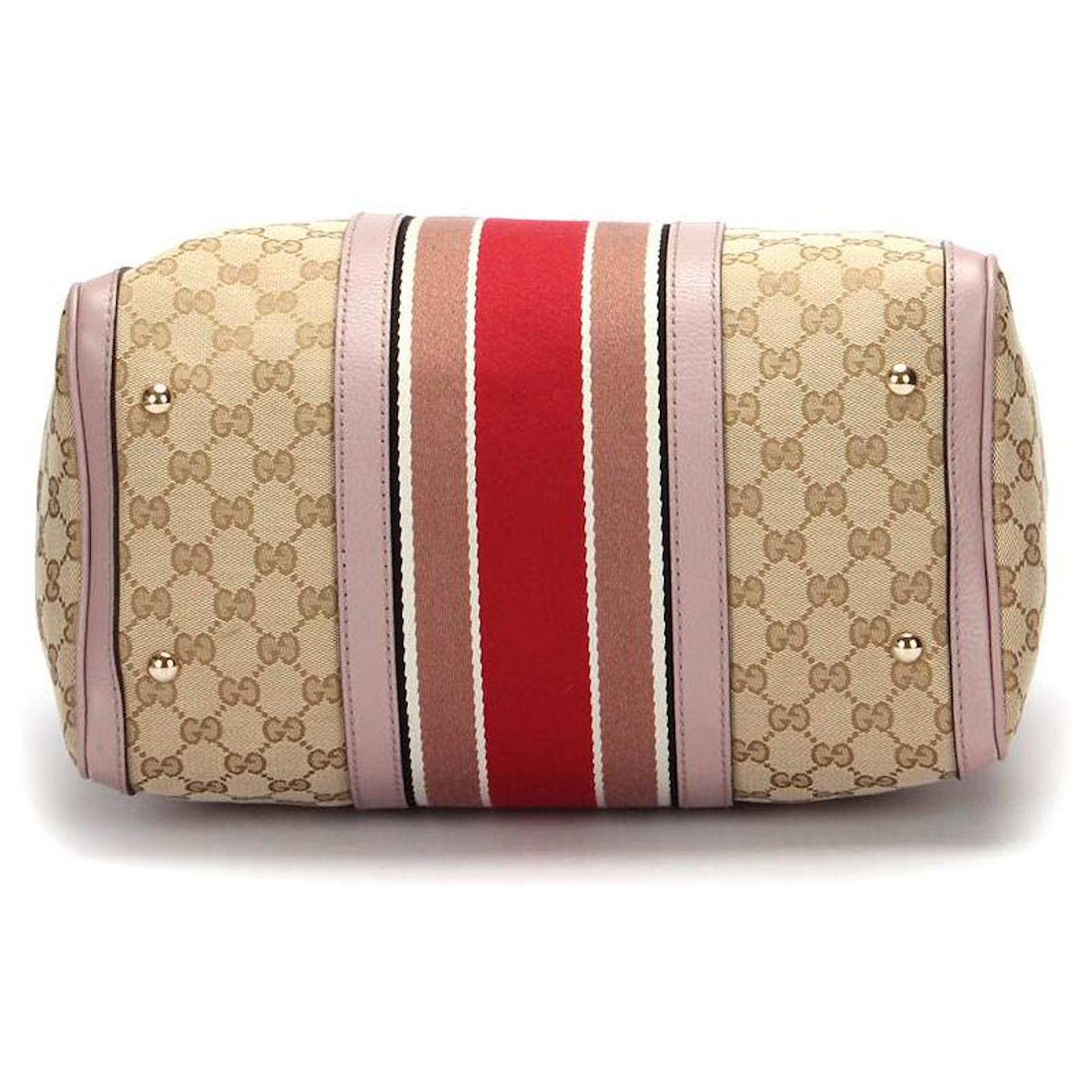 Boston cloth handbag Gucci Brown in Cloth - 27894360