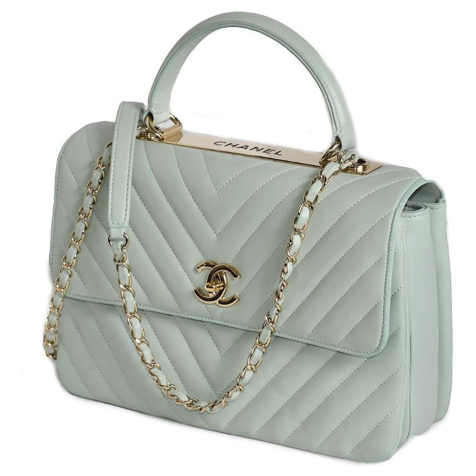 Chanel Black Lambskin Chevron Quilted Trendy CC Top Handle Flap Bag   myGemma  Item 111176