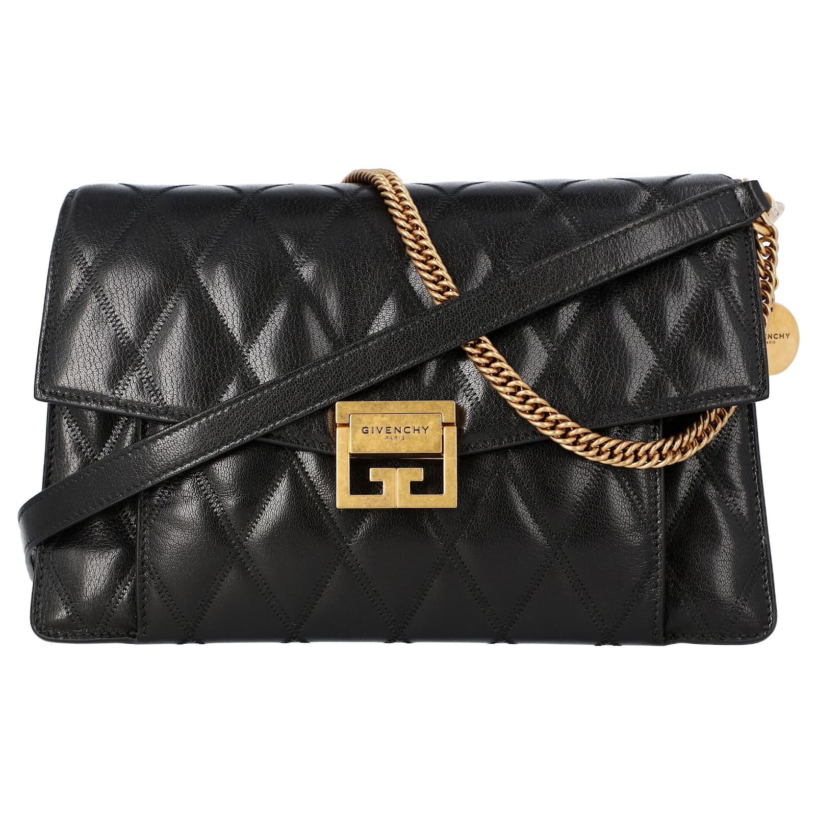Givenchy GV3 shoulder bag grained leather padded black ref.380024