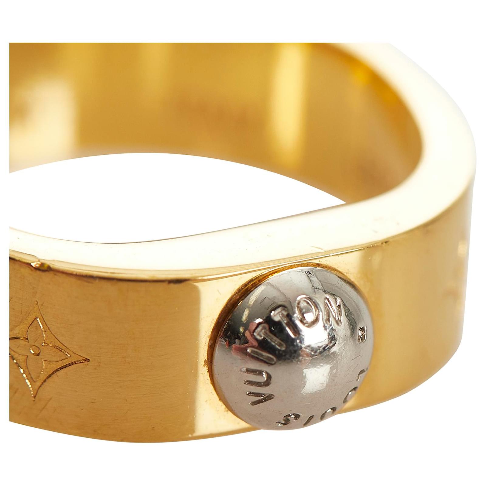 Louis Vuitton Gold Nanogram Ring Golden Metal ref.380154 - Joli Closet