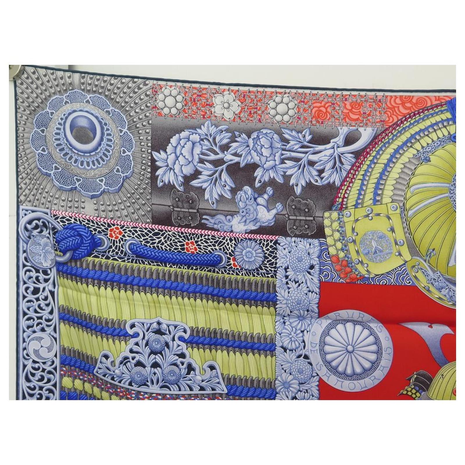 Hermès RARE NEW HERMES SCARF PARURES DES SAMOURAIS H003071S14