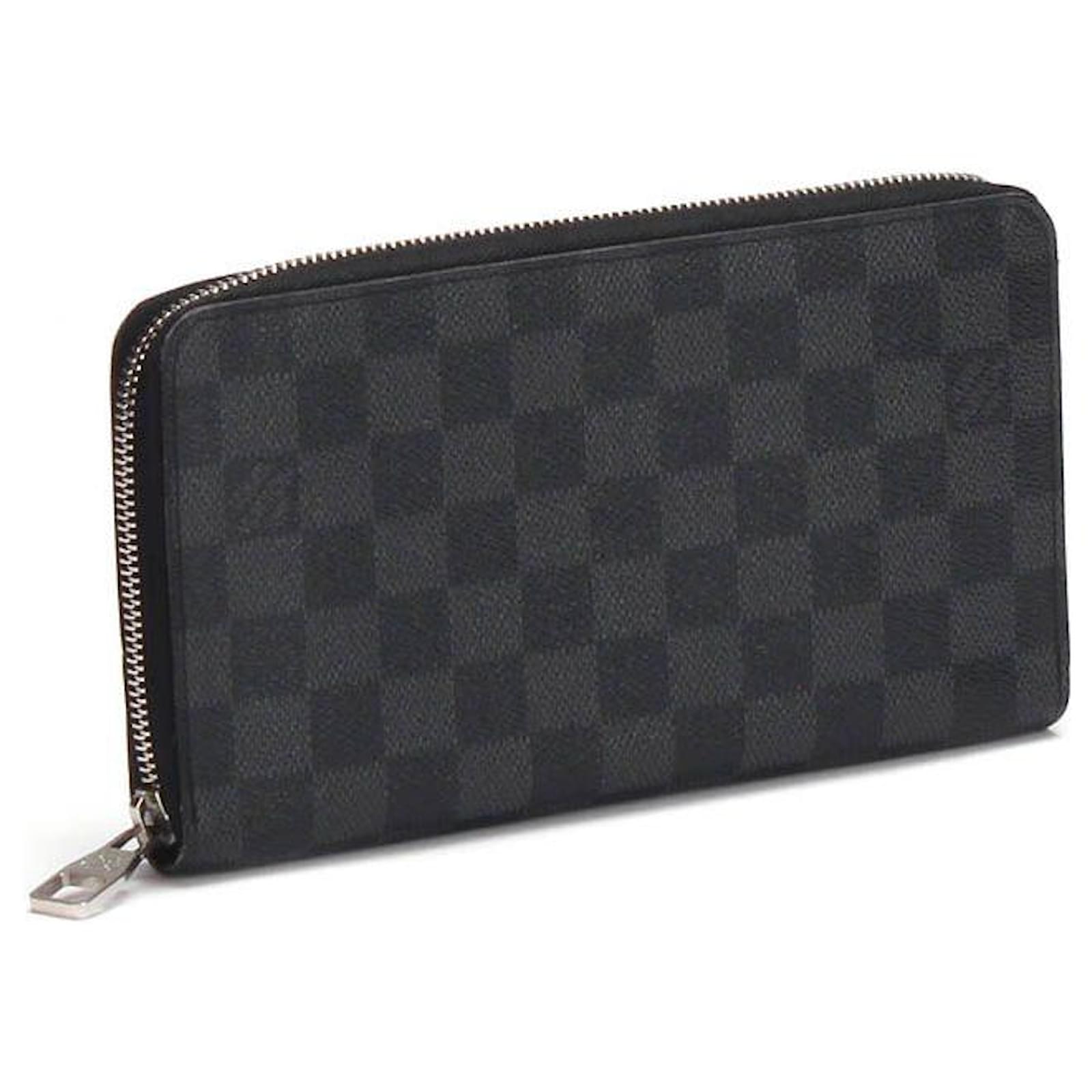 Louis Vuitton Mens Zippy Organizer Wallet Damier Graphite Canvas