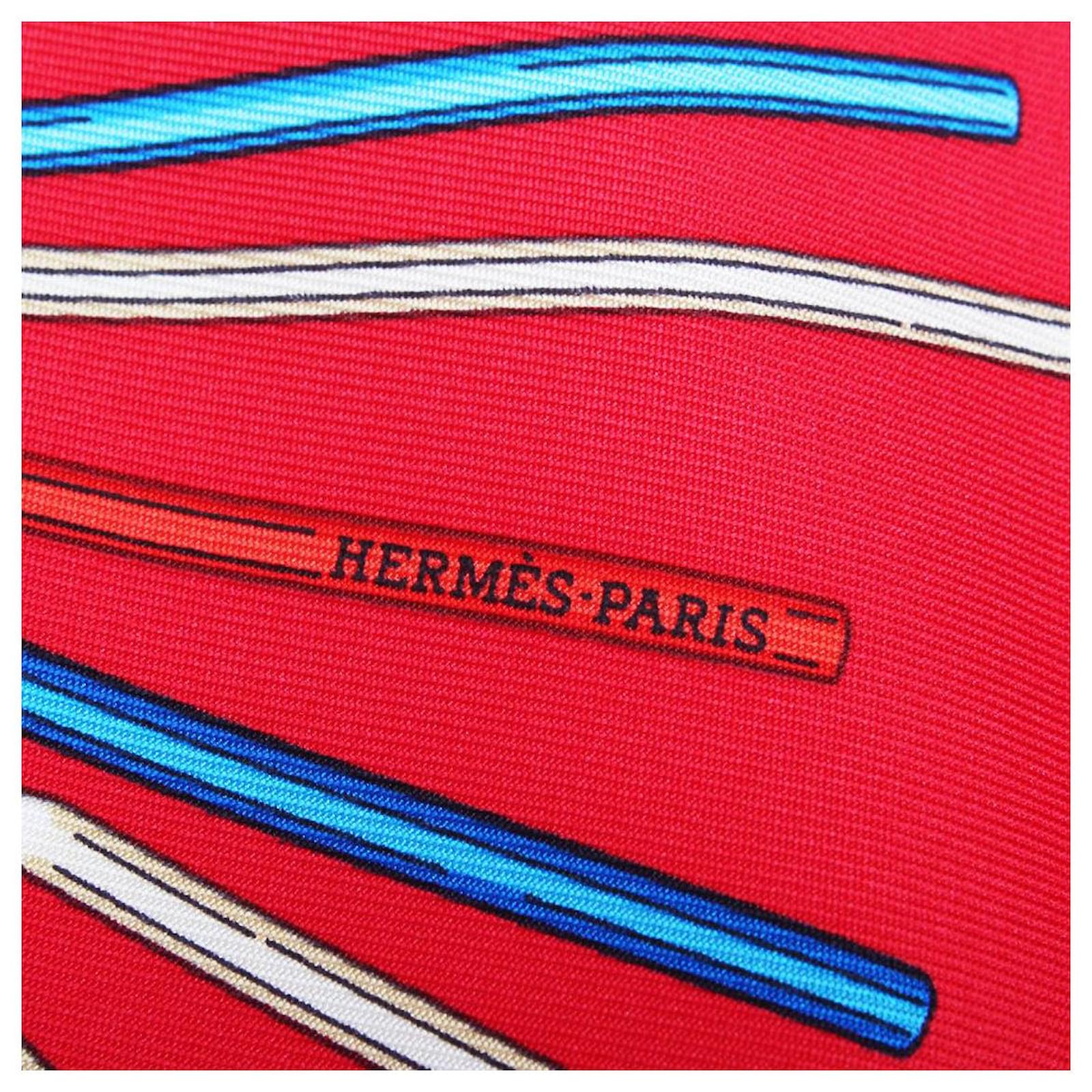 Hermès Hermes A Vos Crayons Silk Scarf in Red silk ref.381869 - Joli Closet