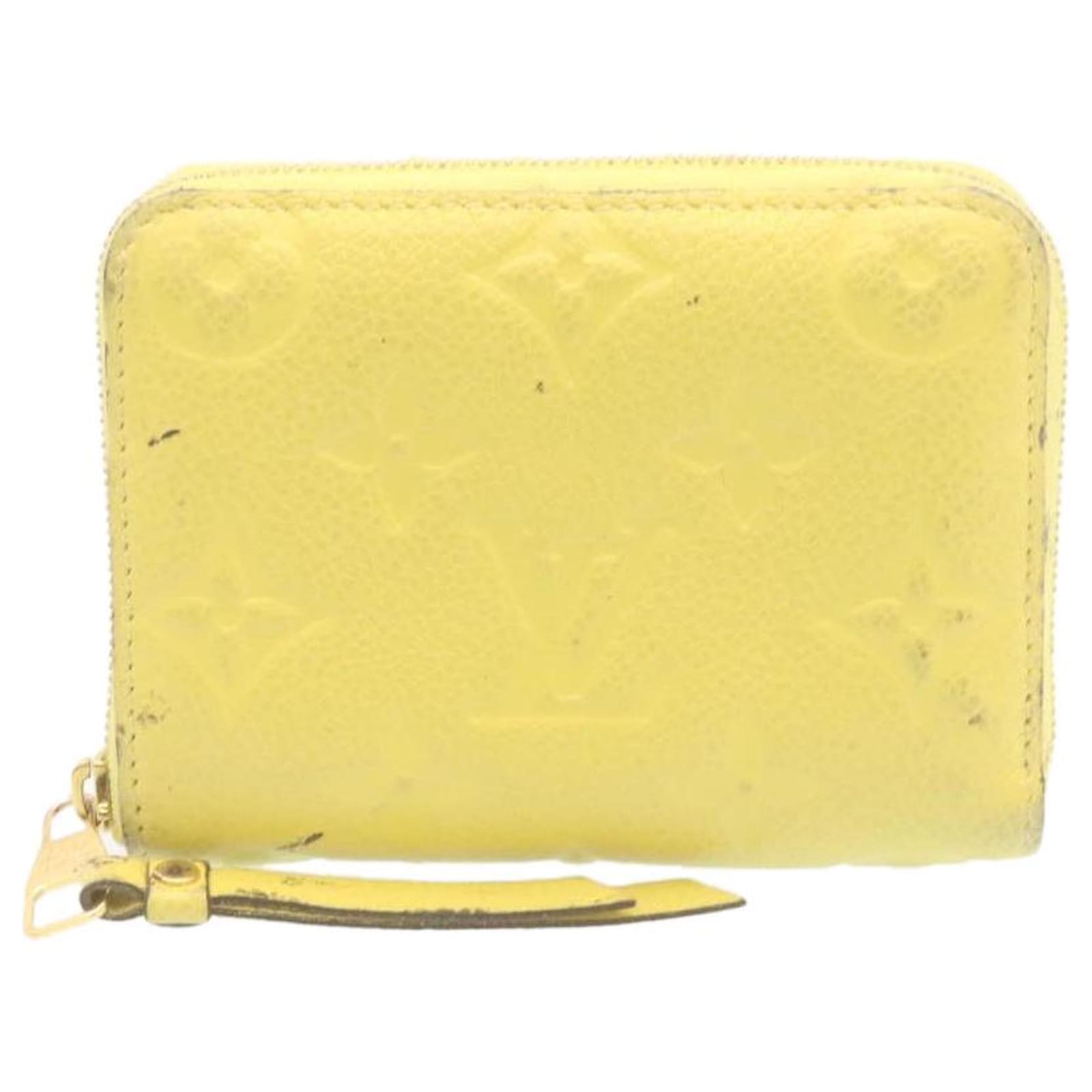 LOUIS VUITTON Monogram Empreinte Zippy Coin Purse Yellow Ｍ60575 LV Auth  22281 Cloth ref.382263 - Joli Closet