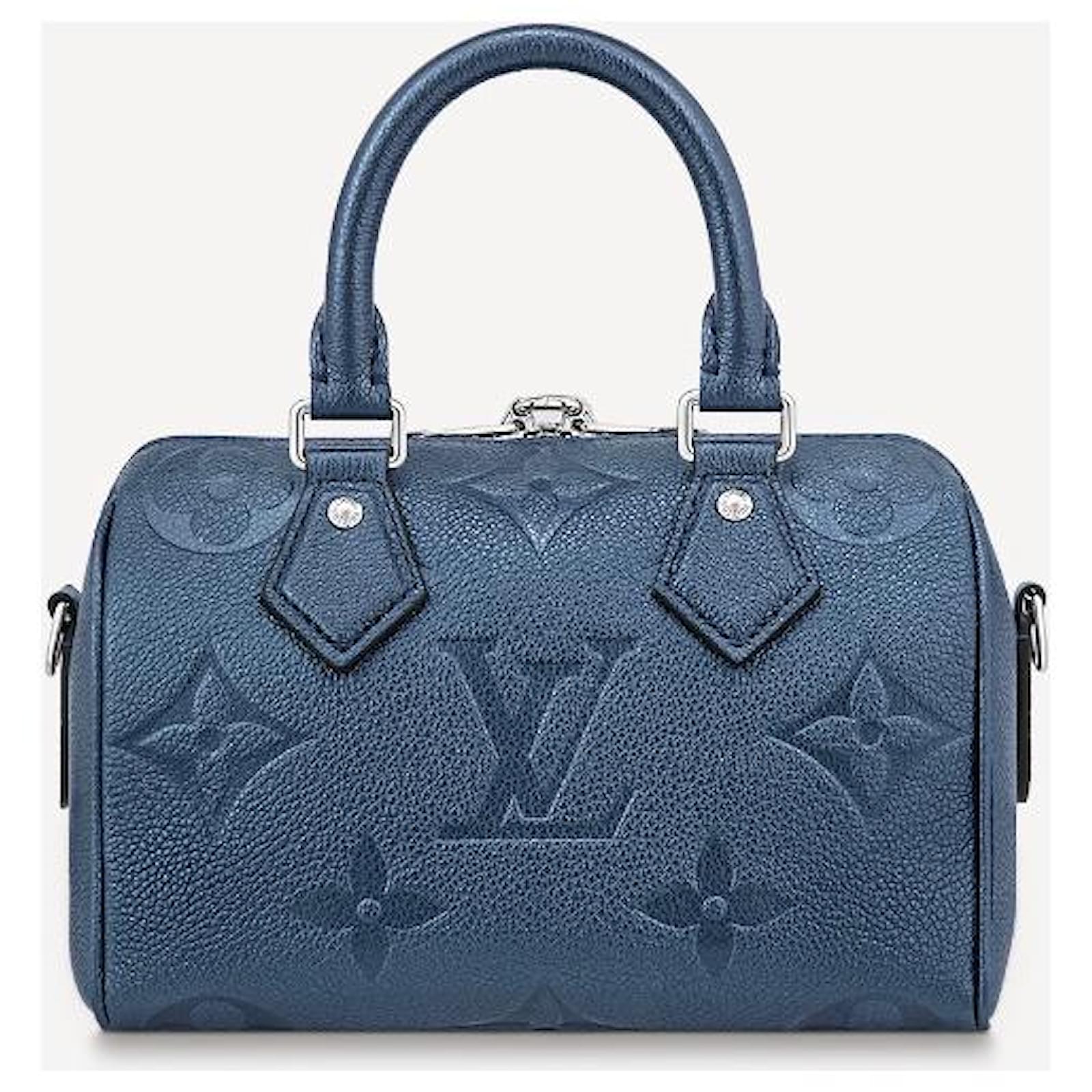 Louis Vuitton LV speedy 20 blue Leather ref.383992 - Joli Closet