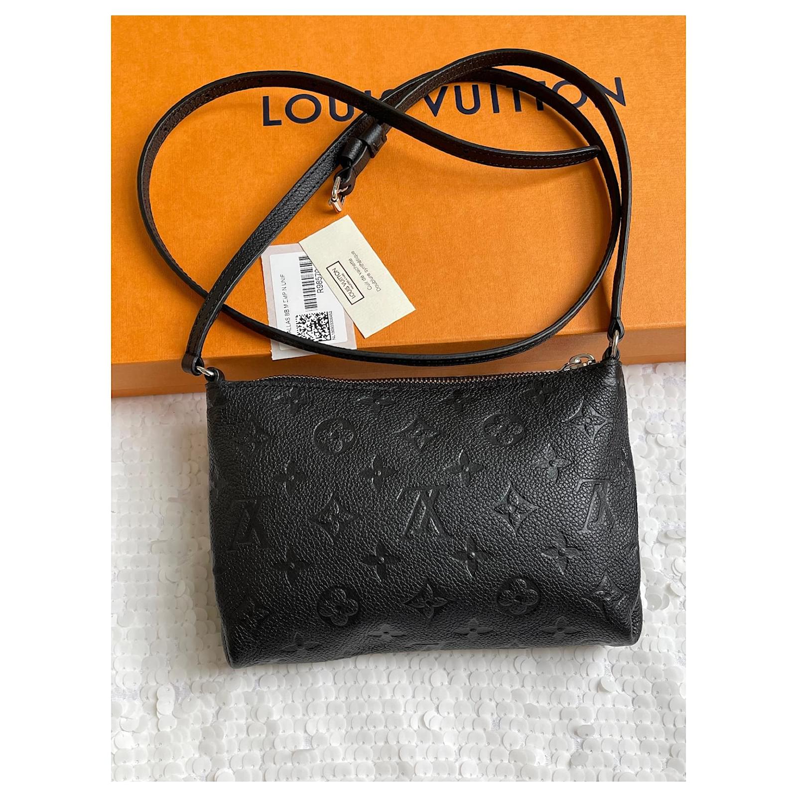 SOLD Fav! LV Black Monogram Pallas Pochette (Employee Bag) in pristine  condition with dust bag. This is one of the most perfect black…