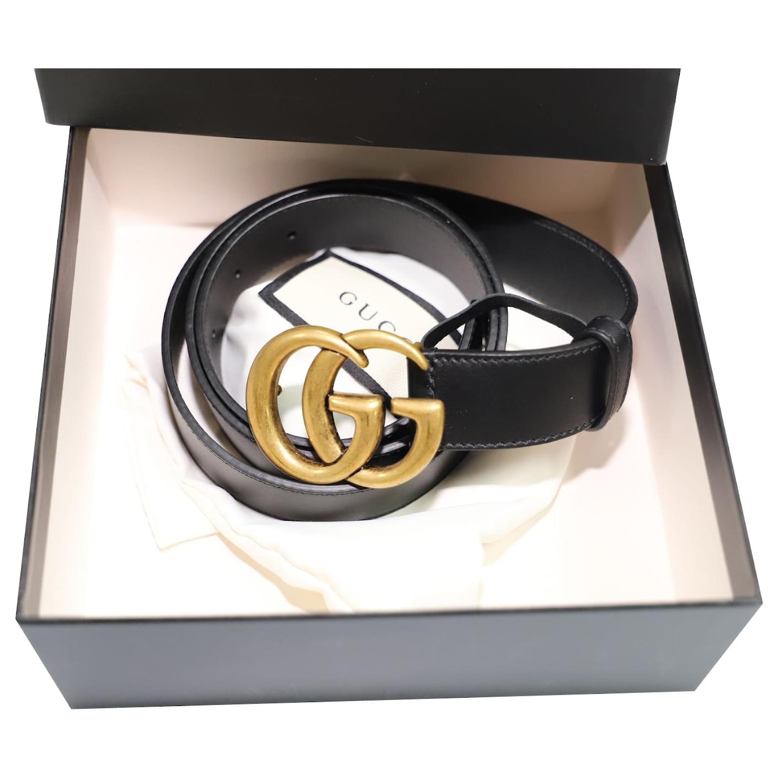 GG Marmont belt in black leather