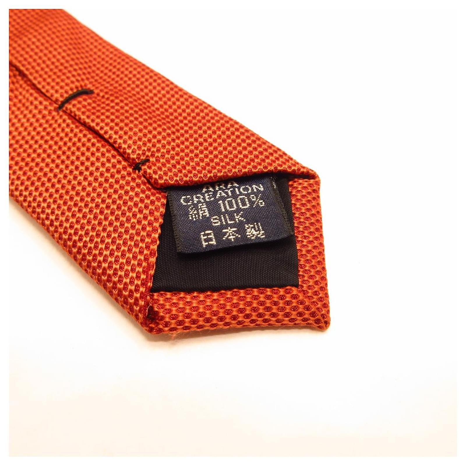 orange burberry tie