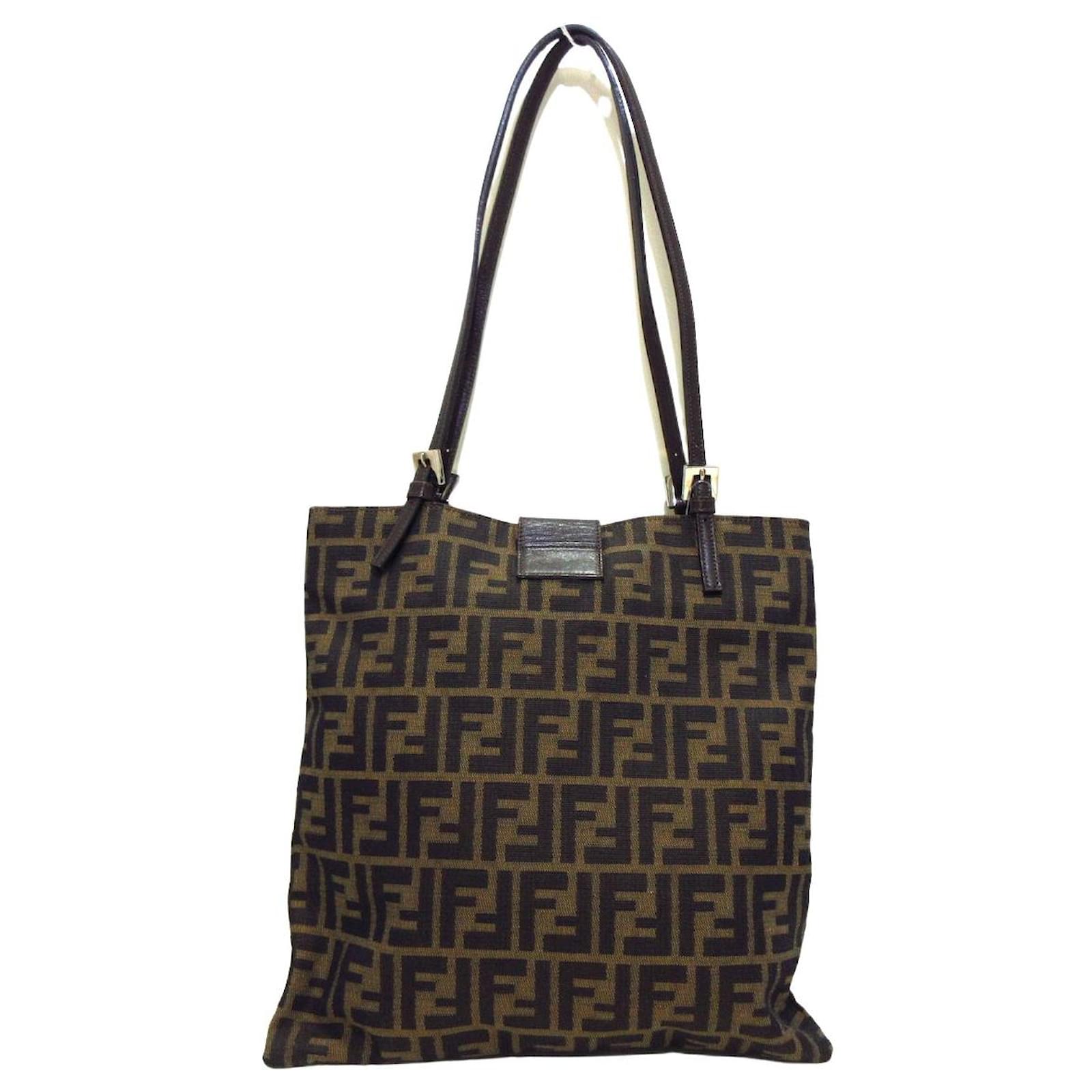 fendi tote brown