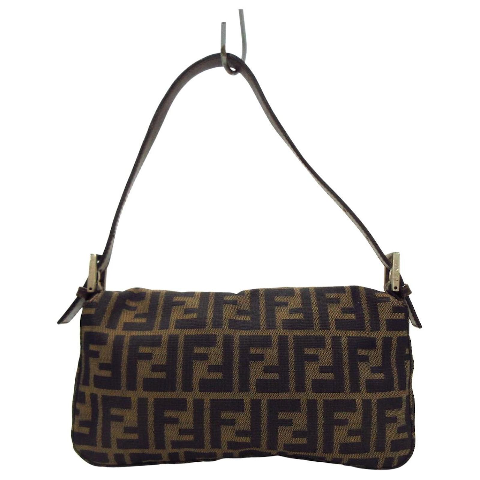 Fendi Mamma Baguette Brown Cloth ref.387092 - Joli Closet