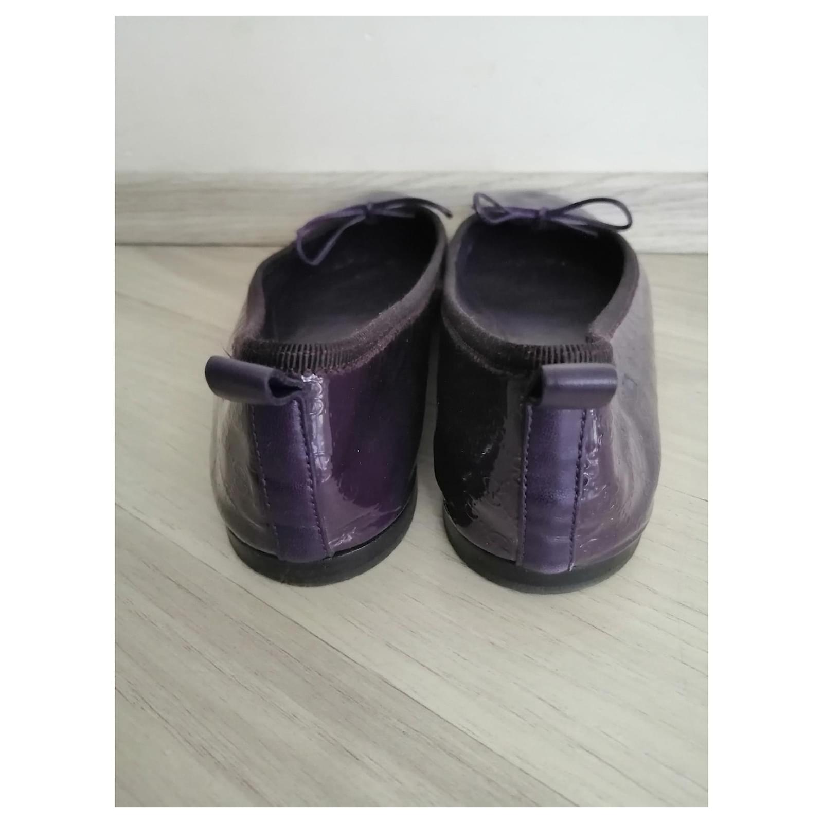 Gucci Ballet flats Purple Leather ref.387155 - Joli Closet