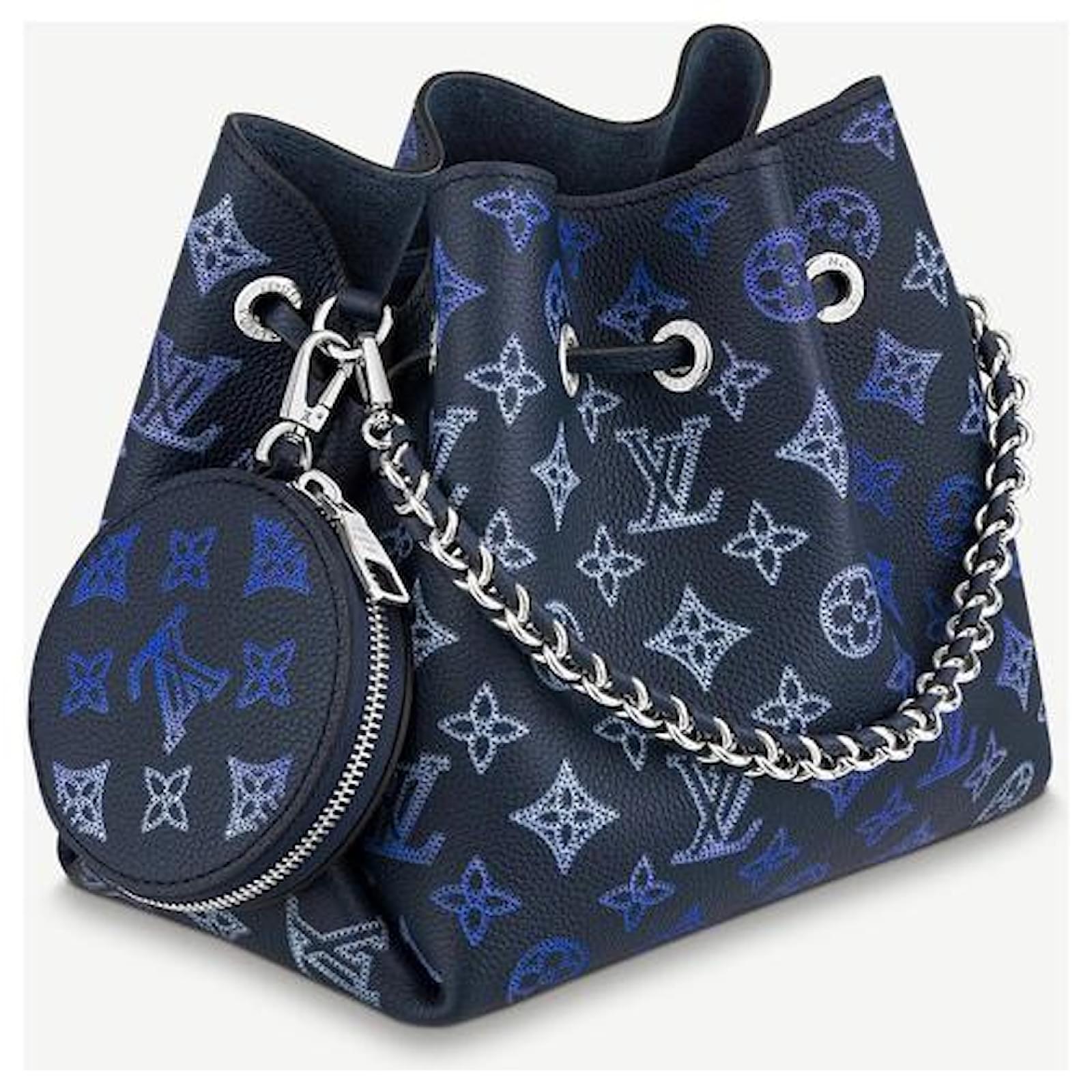 LOUIS VUITTON LV SHW Bella Shoulder Bag Handbag 2way Mahina Leather Light  Blue