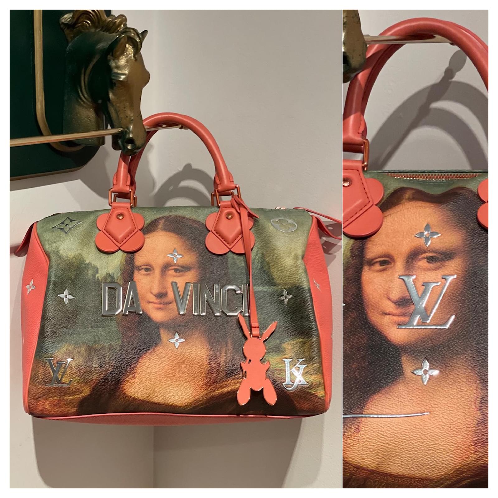 Totes Louis Vuitton Speedy Handbag 30 Mona Lisa Da Vinci Collection Jeff koons-101145